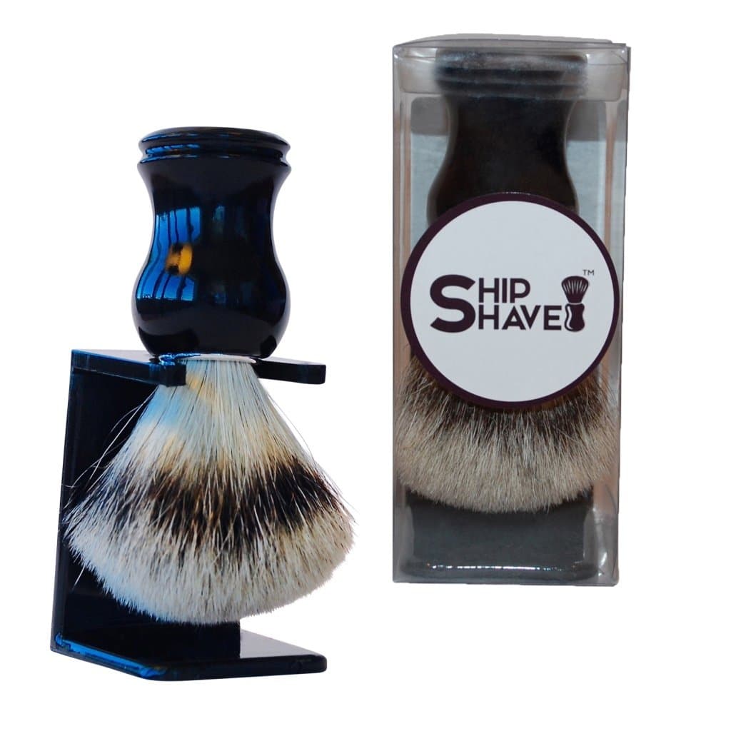 Shaving Brush with 100% Pure Badger Hair from Ship Shave Will Give You The Best Classic Wet Shave for The Money—Enhance The Quality of Your Shaving Experience Today