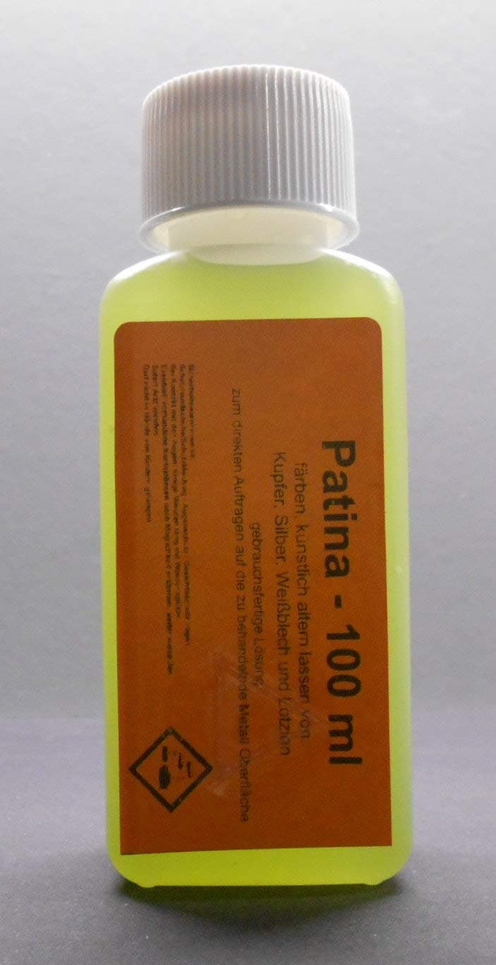 100 ml Tiffany Patina for Black Stains (Artificial Ageing) Suitable for Copper, Brass, Silver, Tin Plate, Solder and their Alloys