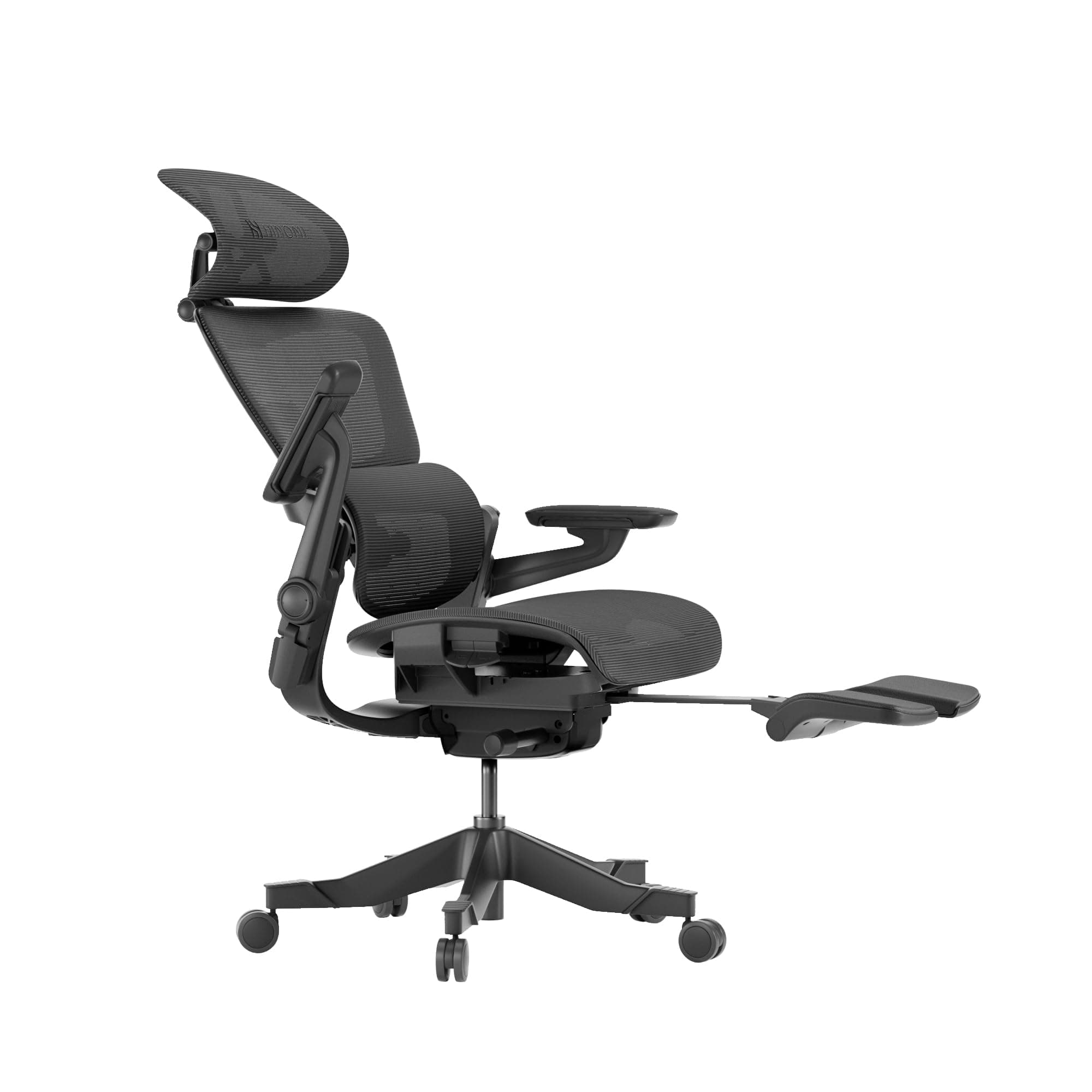 HINOMI H1 Pro V2 Ergonomic Office Chair with Footrest - Home Office Desk Chair with Lumbar Support, Mesh Office Chair with Headrest, Comfy Computer Chair with Back Support (Black, Standard)