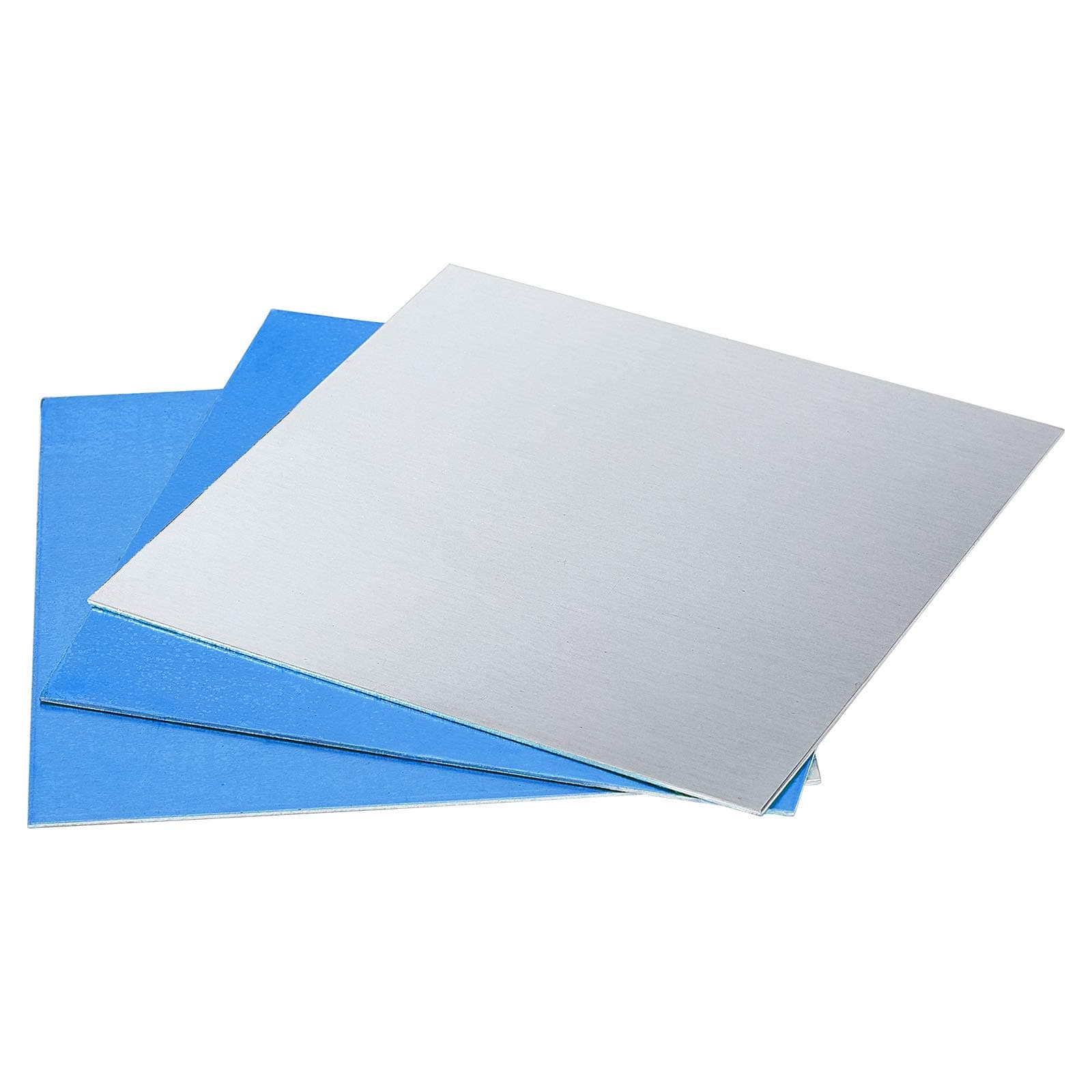 PandaHall 6pcs Thin Aluminum Sheets Practice Blank Aluminium Stamping Sheets 15x15cm Panel Plate Metal Craft for Jewelry Making Hand Stamping Embossing Etching