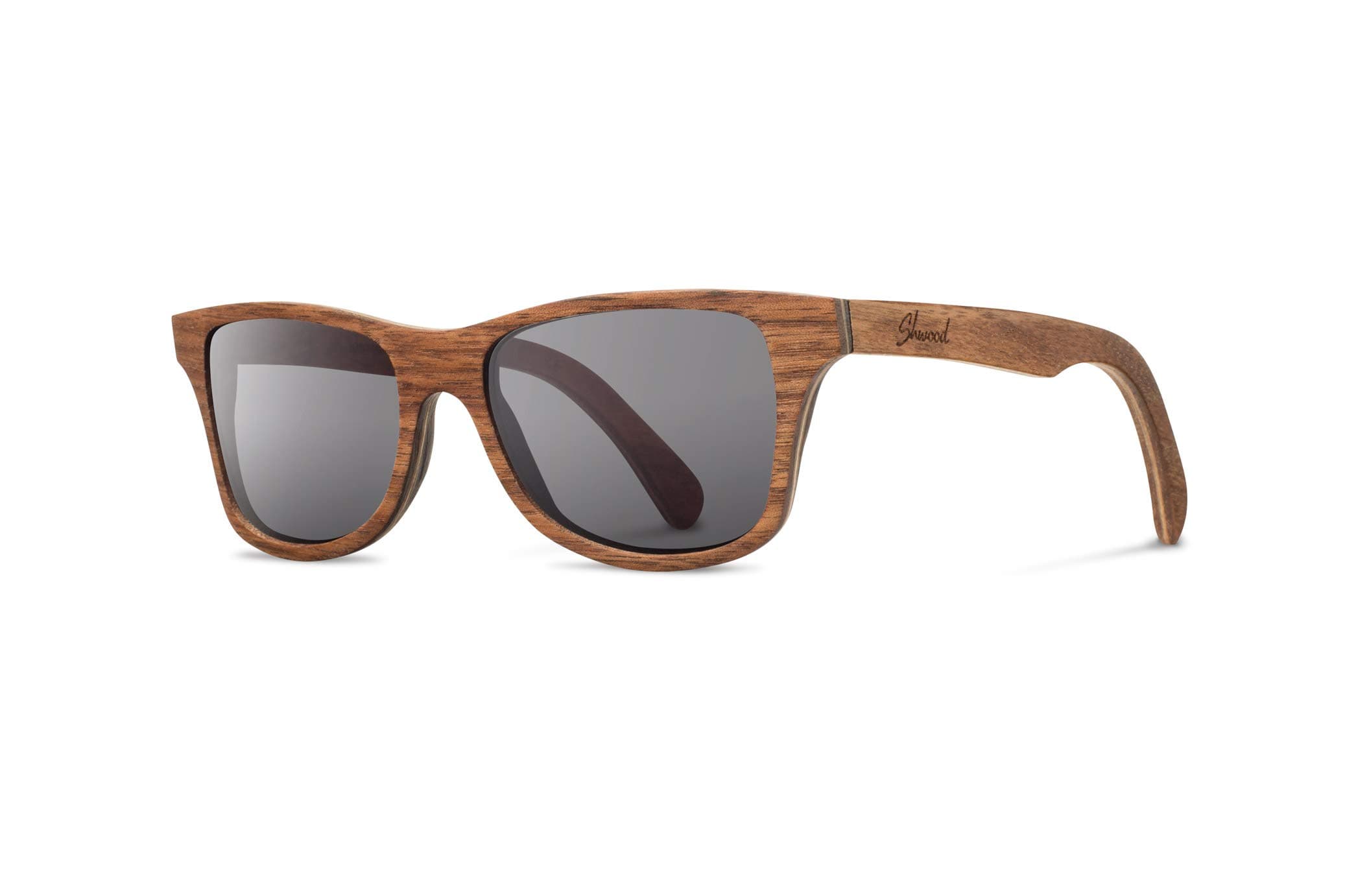 Shwood WOCWG Walnut Walnut Canby Square Sunglasses Lens Category 3 Size 53mm