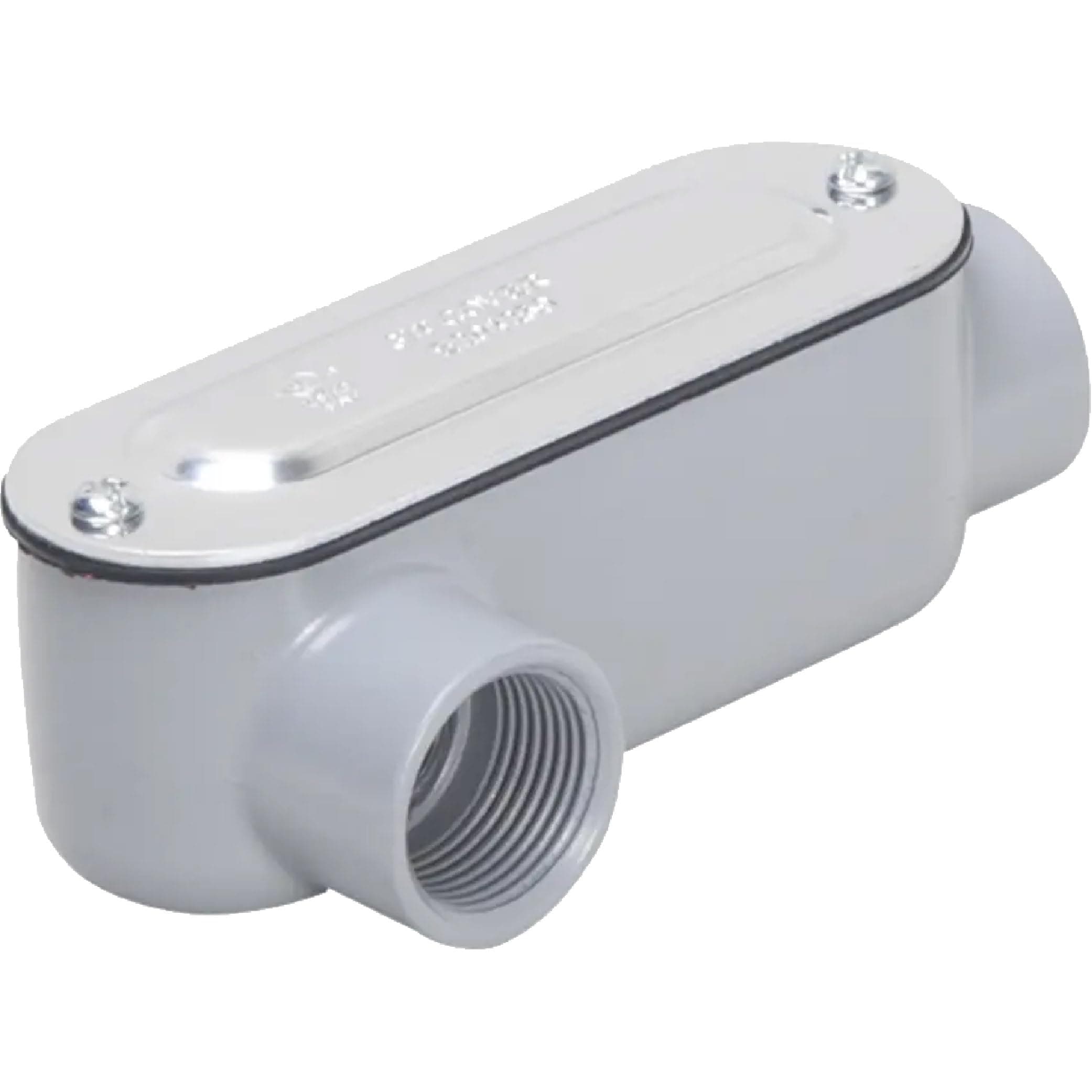 TayMac RLR050 Threaded LR Type Conduit Body, Die Cast Aluminum, Stamped Steel Cover, 1/2-Inch