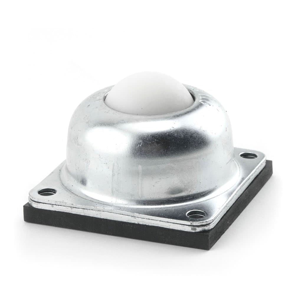 Hudson  Bearings BT-1-1/2 Flange Mounted Nylon Ball Transfer with Neoprene Cushion, Stainless Steel, 1-1/2" Diameter, 250 lbs Load Capacity (Case of 4)