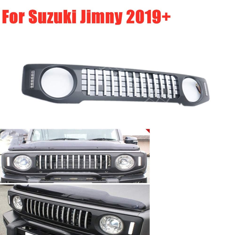 HJHNB ABS Front Racing Grill Grille for Suzuki Jimny JB64 JB74 2019+, Car Bumper Radiator Decorative Modification Replacement Accessories,B#
