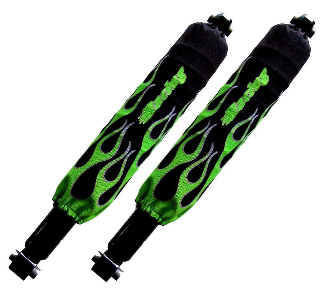 Shock Cover Pour Arctic Cat ZR,M,F,XF,SNO-PRO Ensemble de 2 Flame Racing (Autre Machine indiquer la marque,modèle et année., Vert