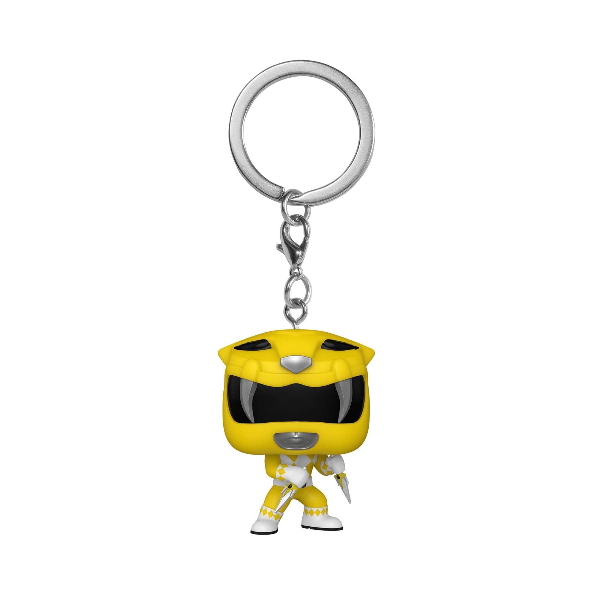 POP! Keychain: Mighty Morphin Power Rangers 30th Anniversary - Yellow Ranger - Power Rangers TV Novelty Keyring - Collectable Mini Figure - Stocking Filler - Gift Idea - Official Merchandise