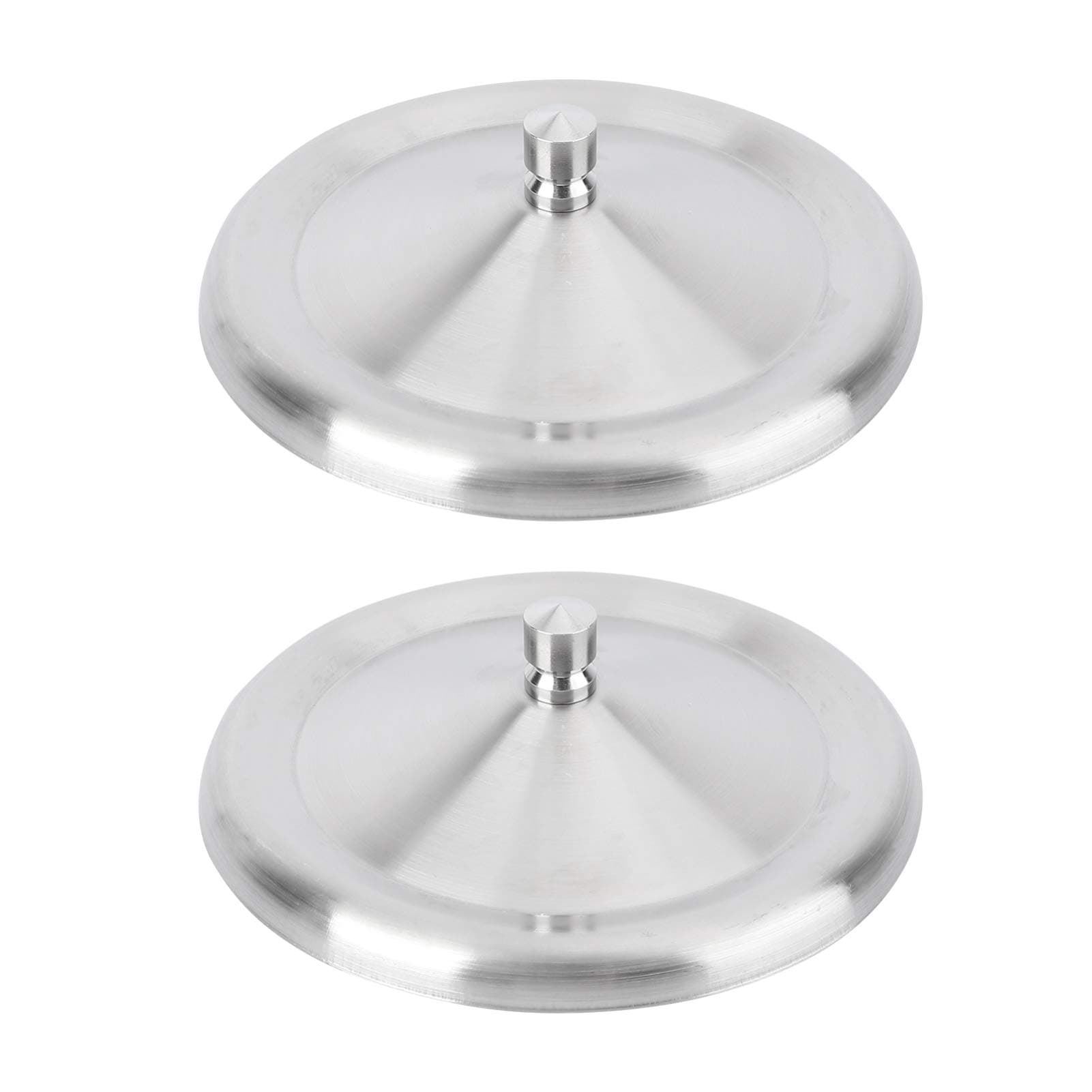 DOITOOL Tea Mug Lid 2Pcs Stainless Steel Coffee Mug Cover Water Beverage Drinking Cup Lid Cover Anti Tea Cup Cap 10cm (Silver) Universal Cup Lid
