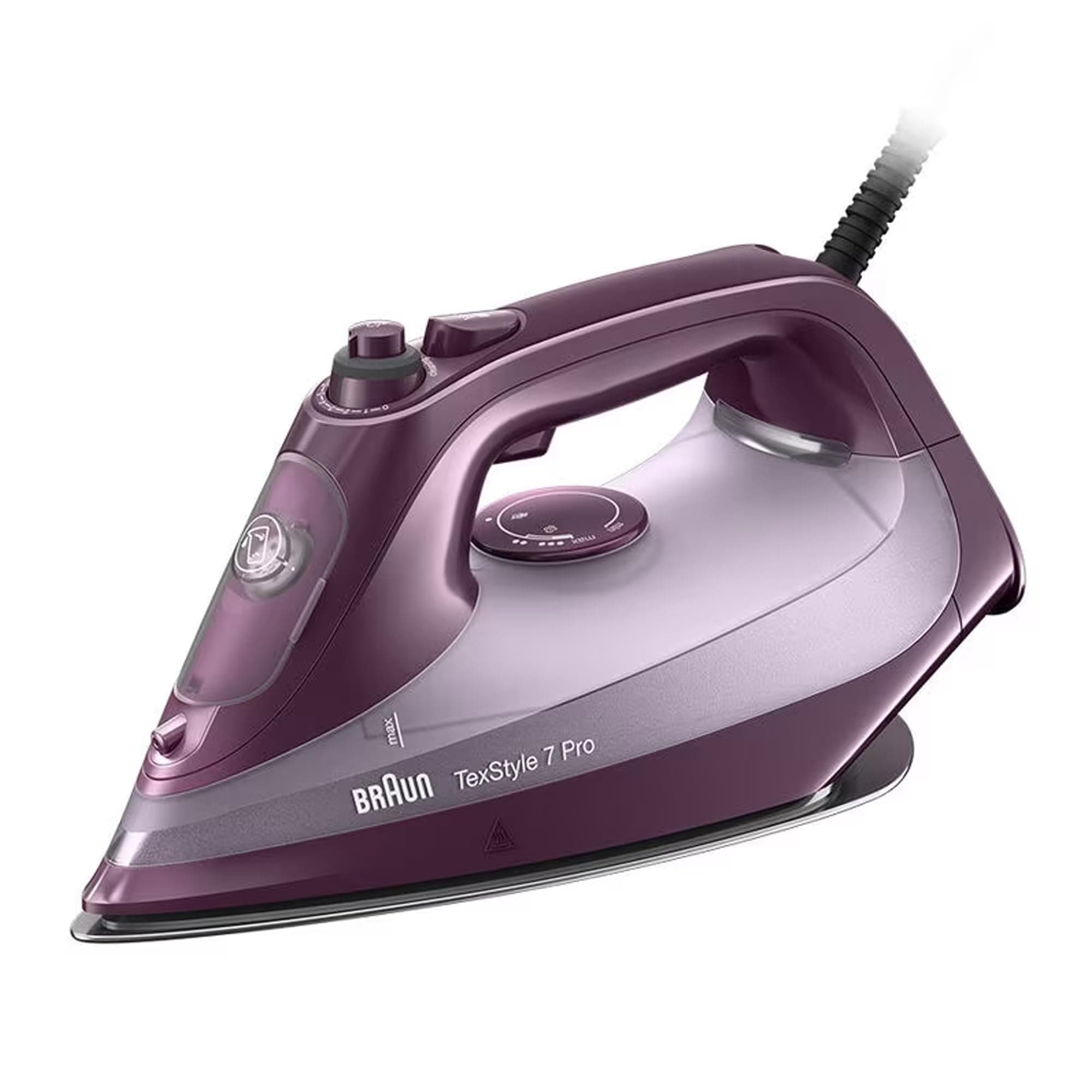Braun TextStyle 7 Pro Steam Iron, first 3D BackGlide soleplate, 3100 Watts, 300ml Tank, Auto Shut off, Precision Tip, Anti-Drip Iron SI 7181 Violet