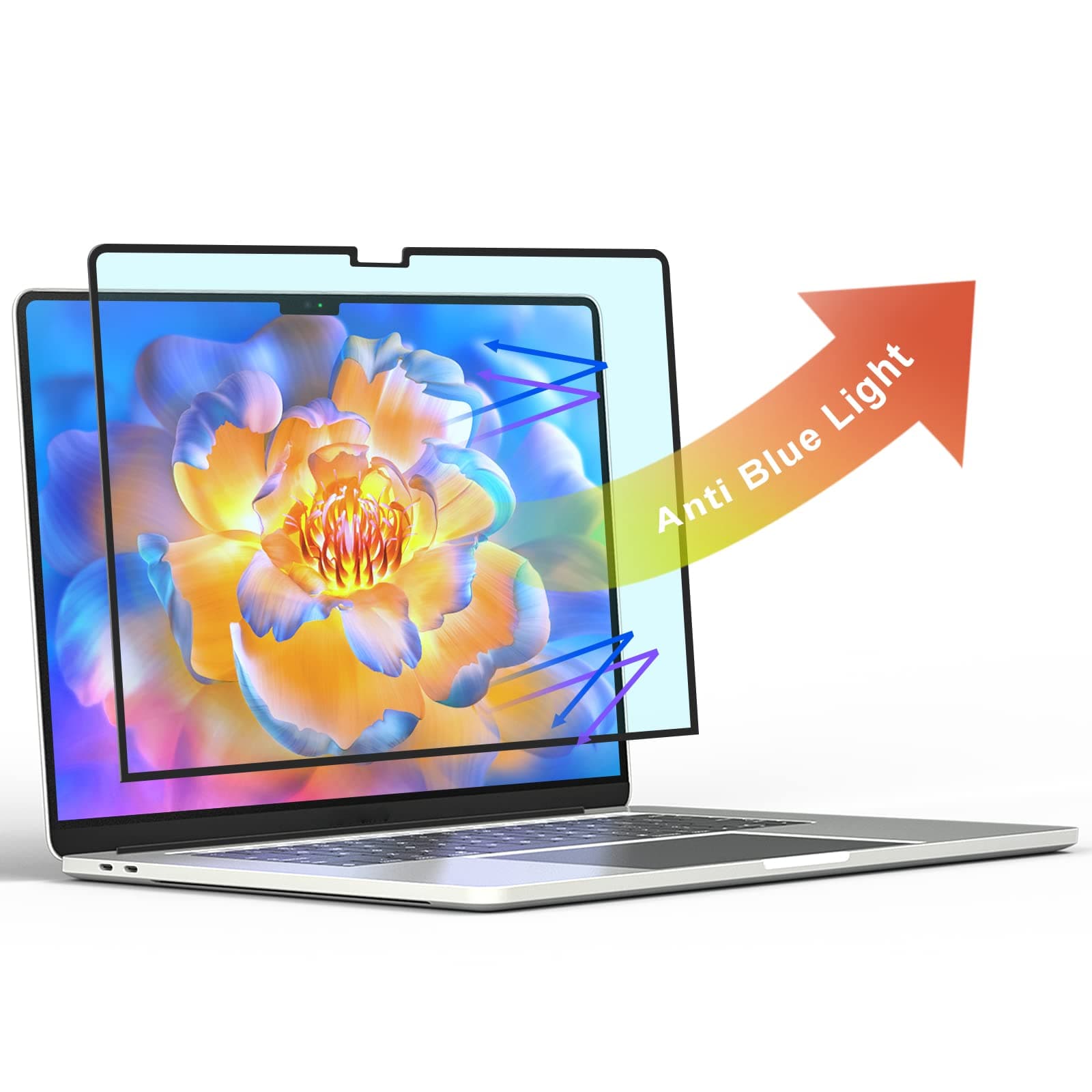 YEAHTU Macbook Air 13.6 inch Screen Protector 2022, Screen Protector for Macbook Air 13.6 inch M2 Chip 2022 Model A2681, Anti Blue Light Screen Protector & Anti Glare Screen Protector