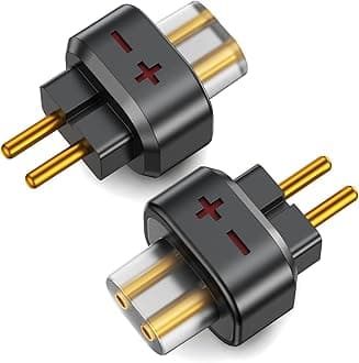 okcsc 0.78 2PIN Male to QDC 2PIN Female Headphone Adapter for 0.78 2PIN Earbuds to QDC Cable Lossless Audio Adaptor for KZ ZSN ZS10 ZSX ZST ZSR AS12 AS16 for TRN BA5 V90 V10 V20 MOONDROP 1 Pair Black