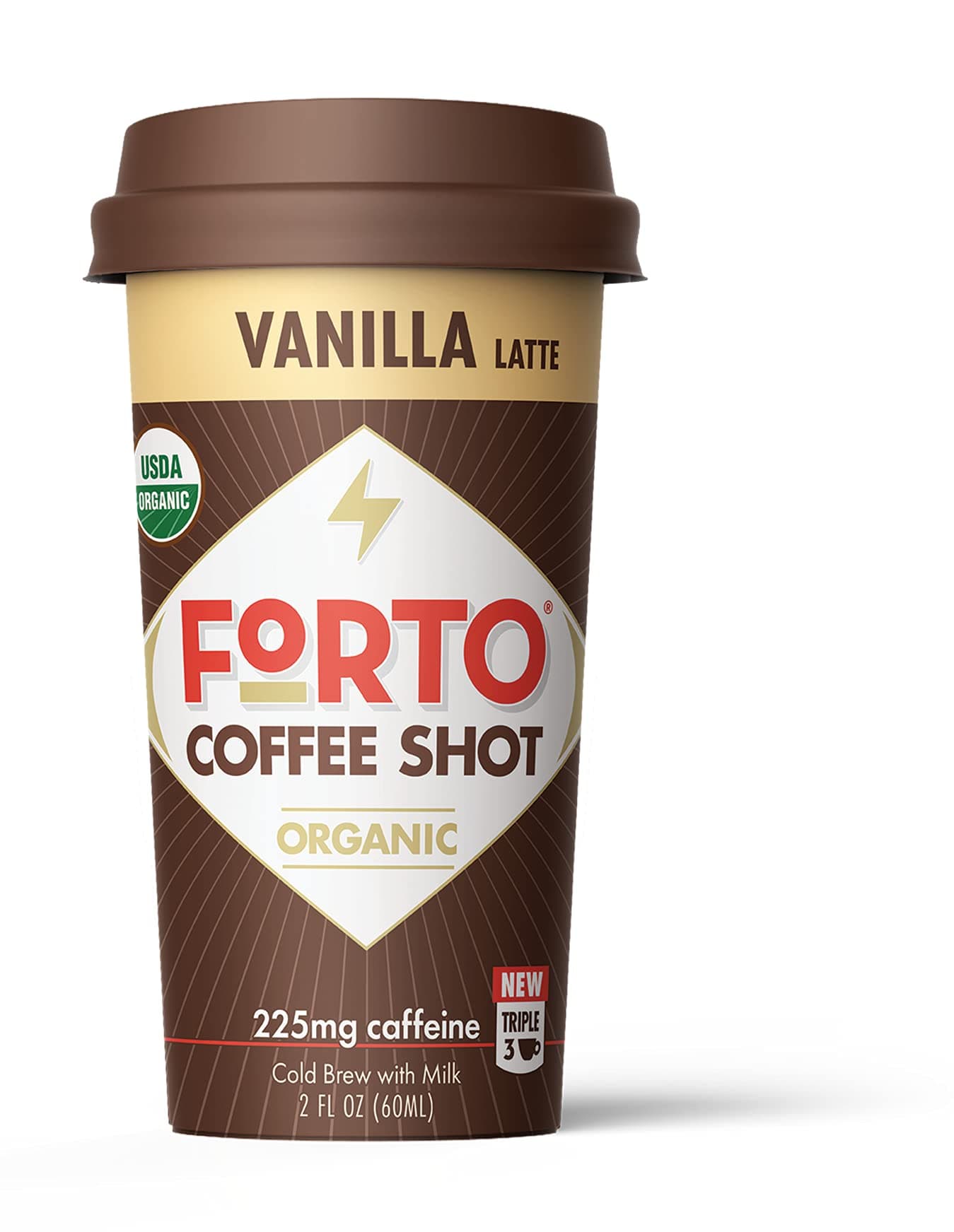FORTO Coffee Shots - 200mg Caffeine, Vanilla Latte, Ready-to-Drink on the go, Cold Brew Coffee Shot - Fast Coffee Energy Boost, Pack of 12