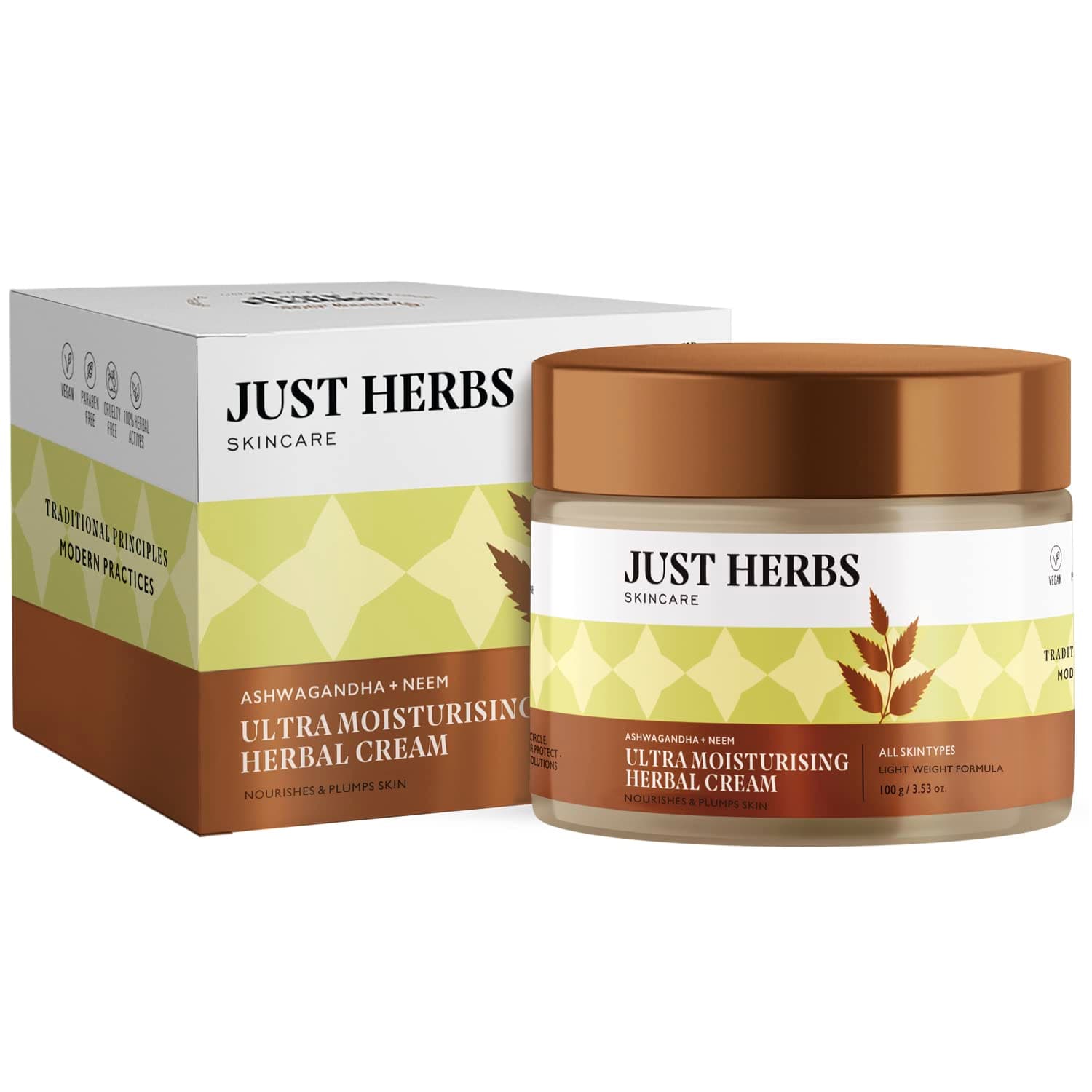 Just Herbs Herbal Nourishing Massage Cream, 100g