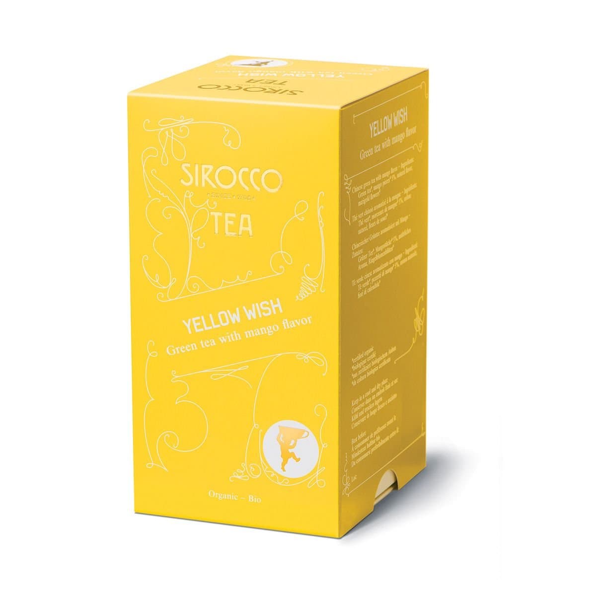 SIROCCO TEA Switzerland - YELLOW WISH (Chinese green tea with mango) - 20 tea bags