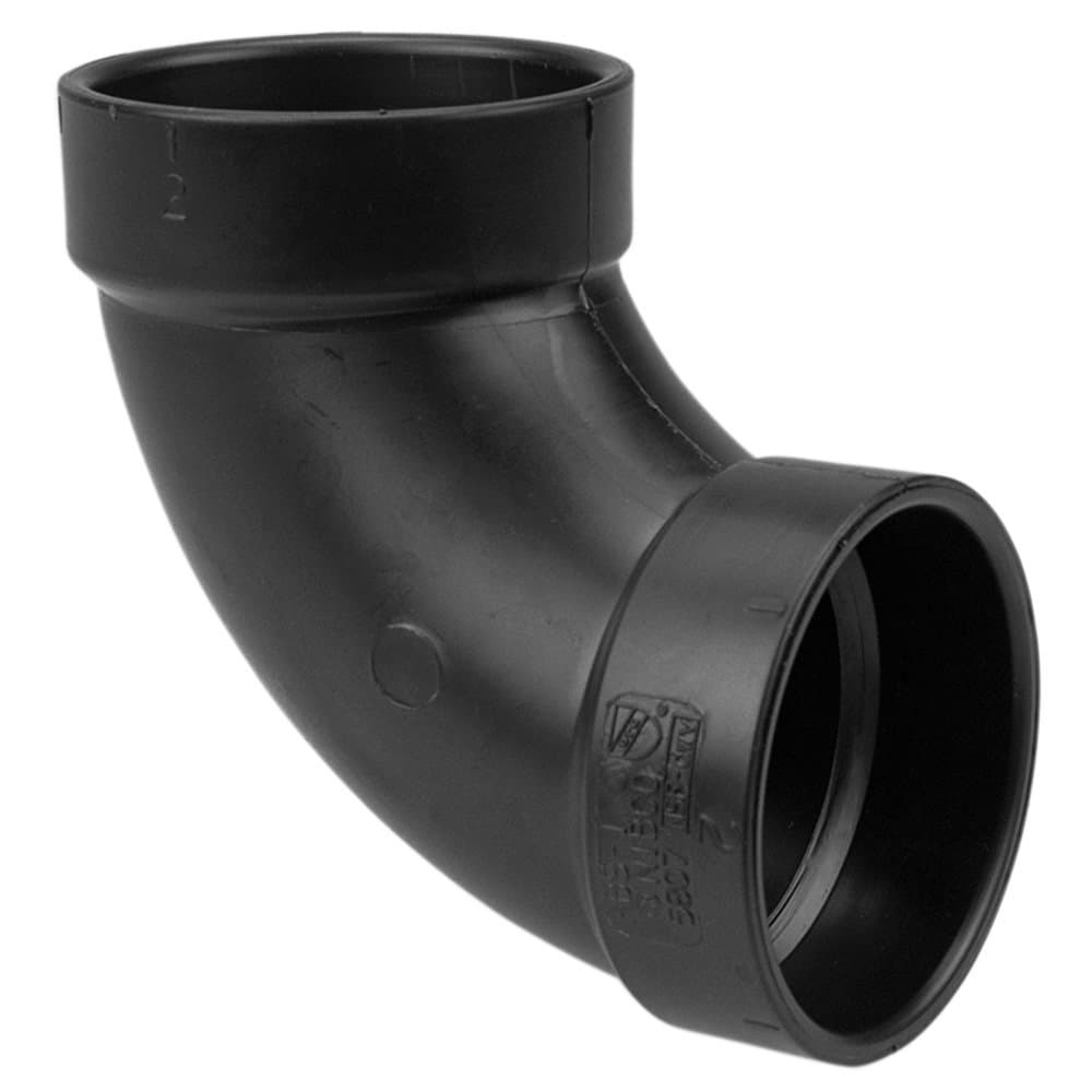 NIBCO - I05555H U5807 3 HXH 90 Elbow ABS, Black, 3" (U58073)