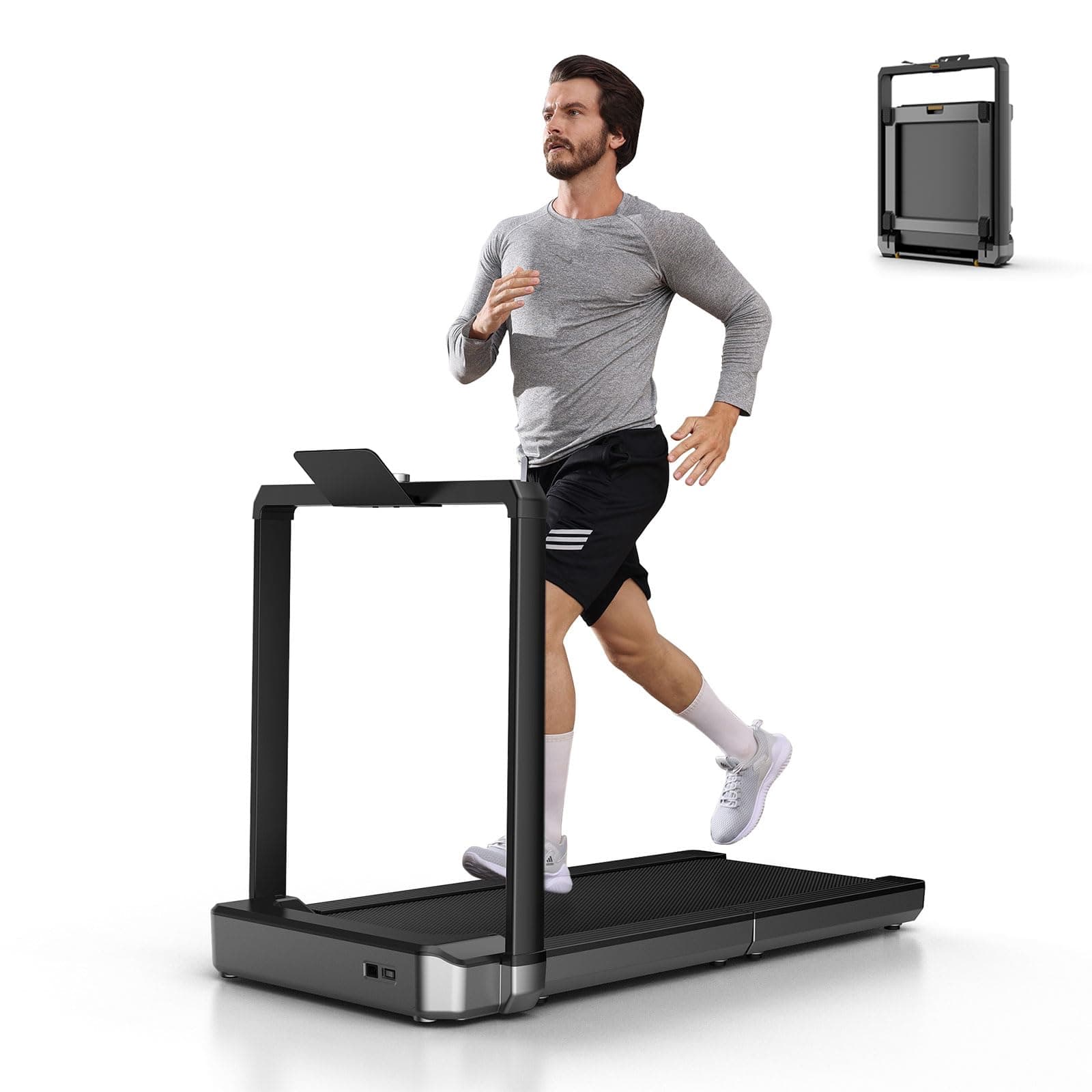 WALKINGPAD KINGSMITH MX16 Double-Fold Treadmill (16KM/H) 2 in 1 Foldable Walking pad for Home Use Running Machine Fitness Exercise Gym Support APP LED Display, Pre-Installed