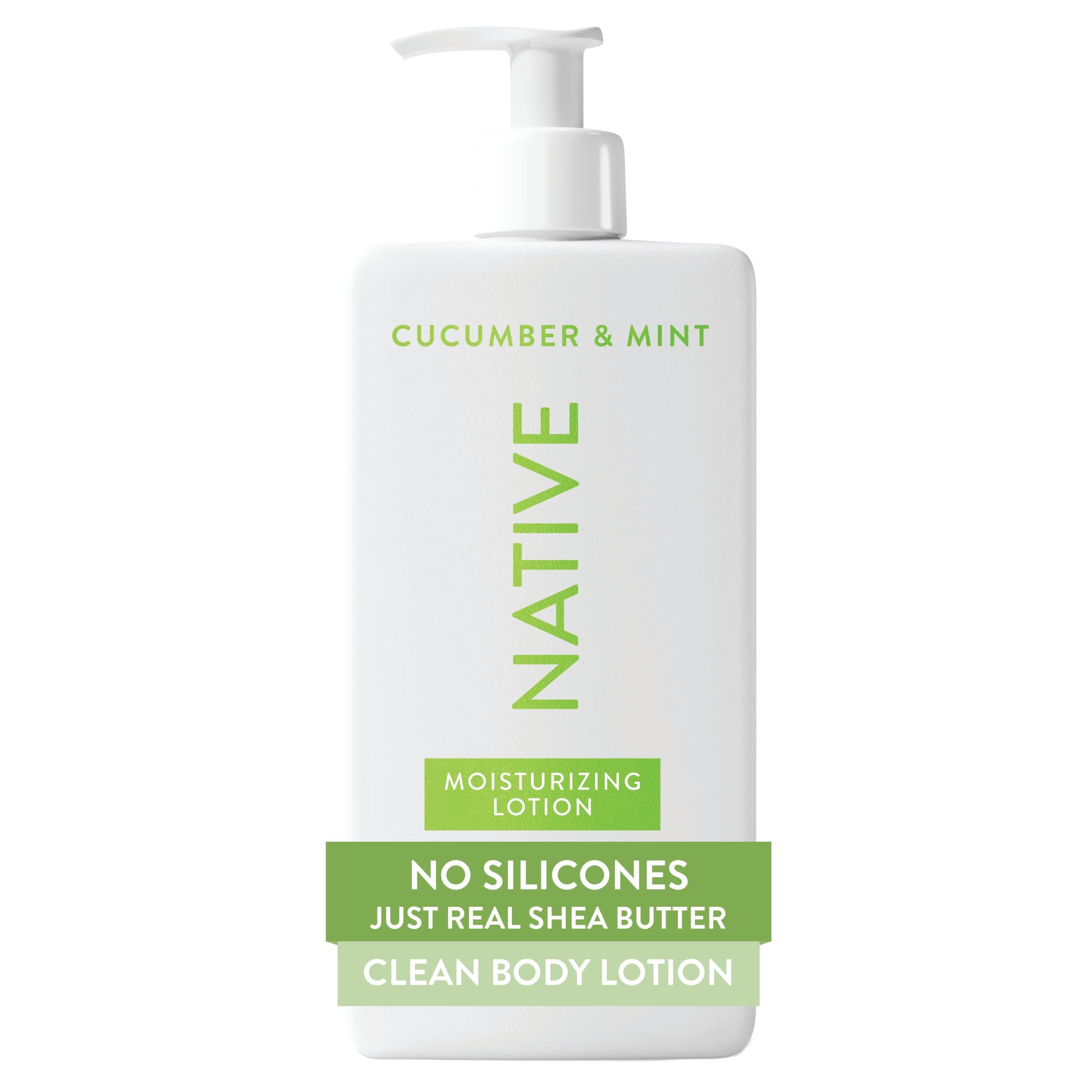 Native Body Lotion Contains Naturally Derived Plant-Based Moisturizers for Women and Men | Restores Dry Skin, Cucumber & Mint, 16.5 fl oz