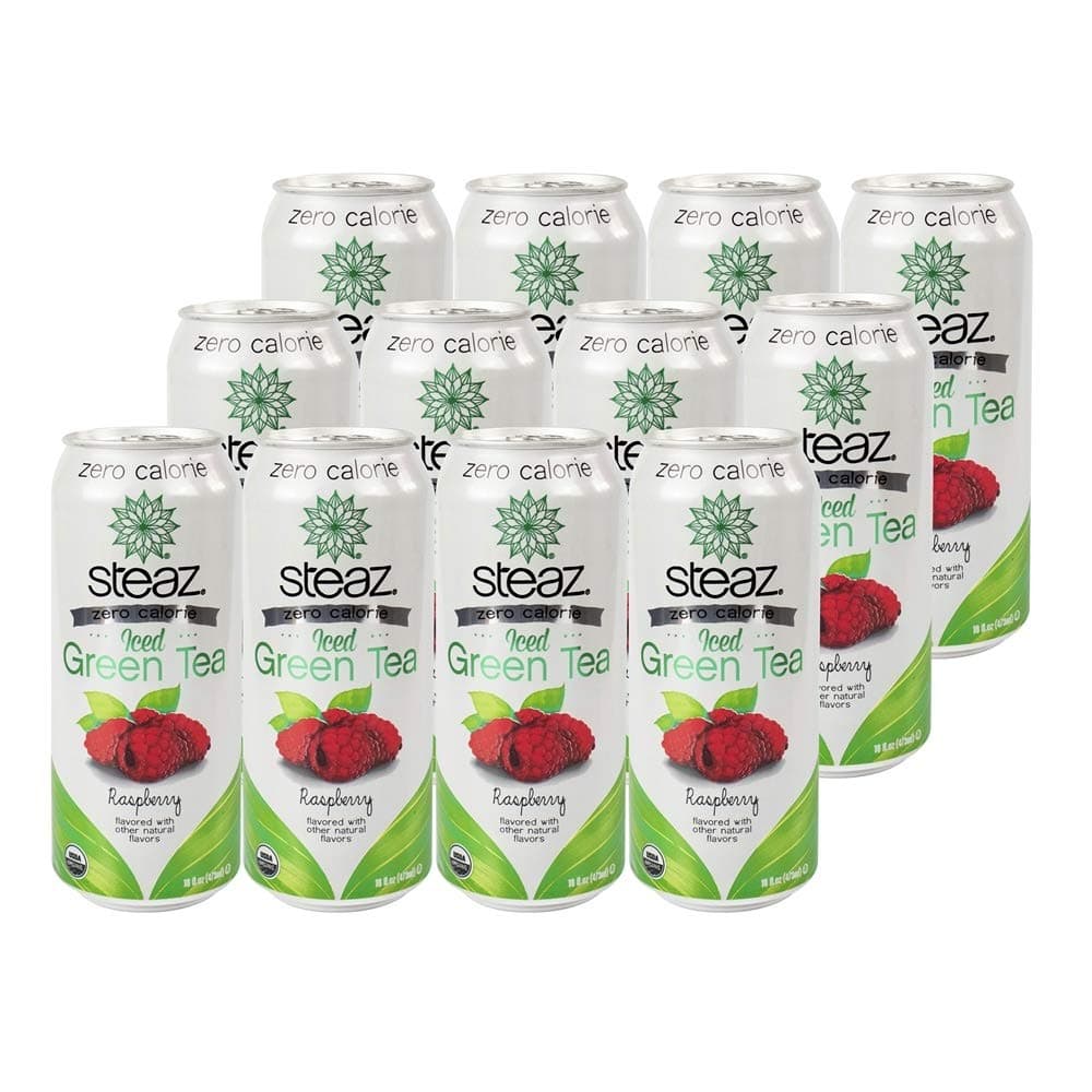 STEAZ Zero Calorie Raspberry Tea 12 Pack, 16 OZ