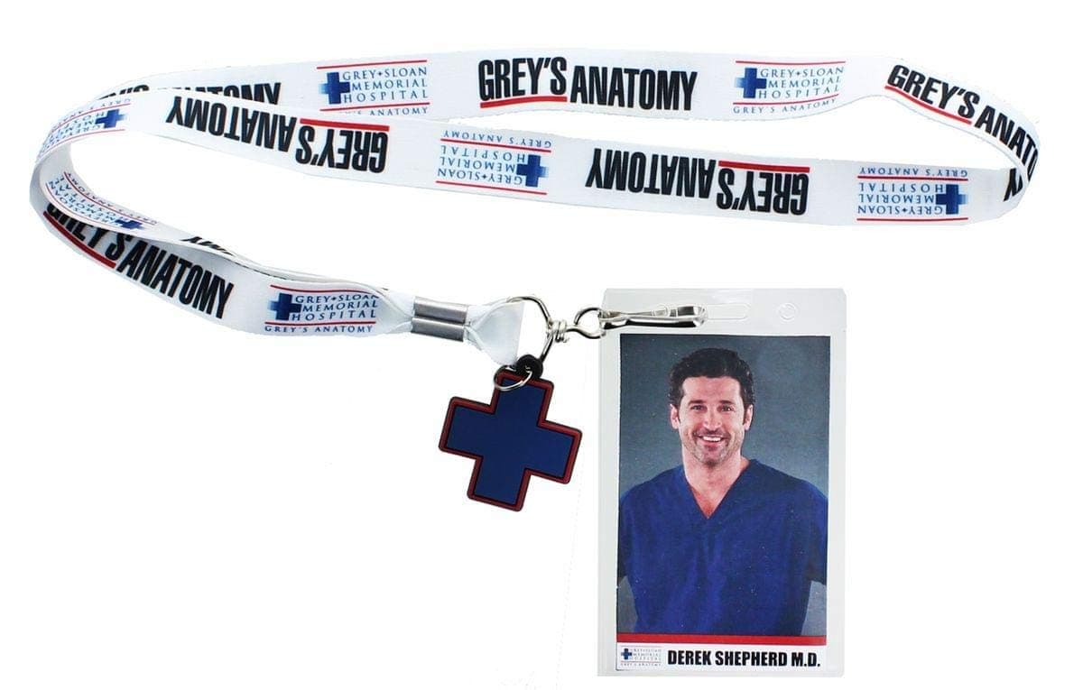 Surreal Entertainment Greys Anatomy Derek Shepherd Lanyard w/Charm