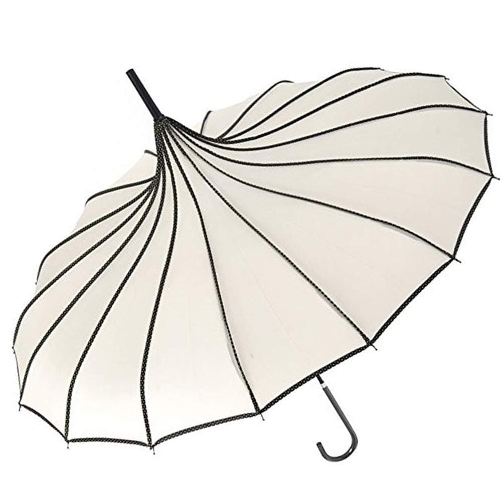 Pagoda Peak Old-fashionable Ingenuity Umbrella Parasol (Ivory)