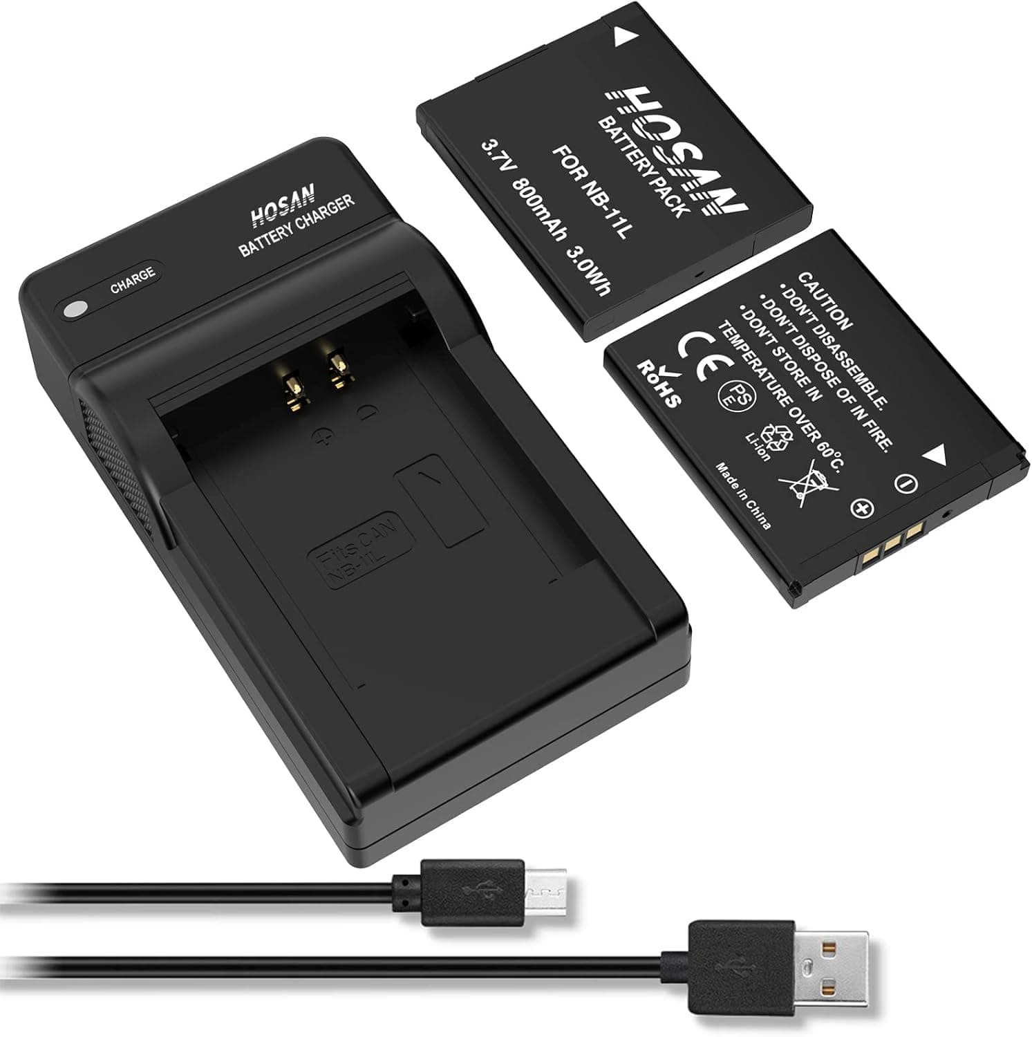 HTYCSCZ NB-11L NB-11LH Camera Battery (2-Pack) Set for Canon NB-11L NB-11LH PowerShot A2300 IS A2400 IS A2500 A2600 A3400