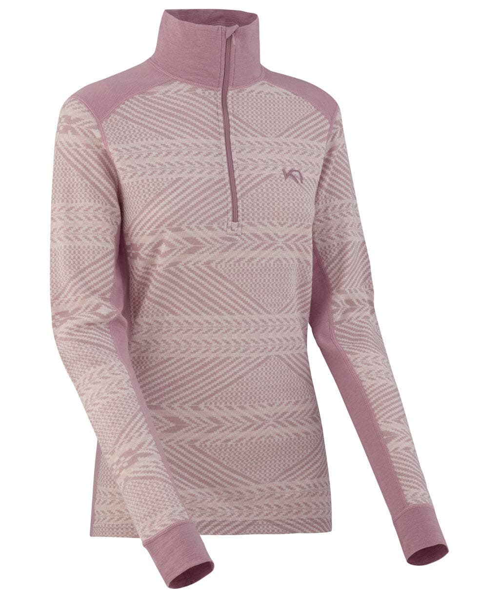 Kari Traa Women's Sjarm Half Zip Long Sleeve Wool Baselayer Top