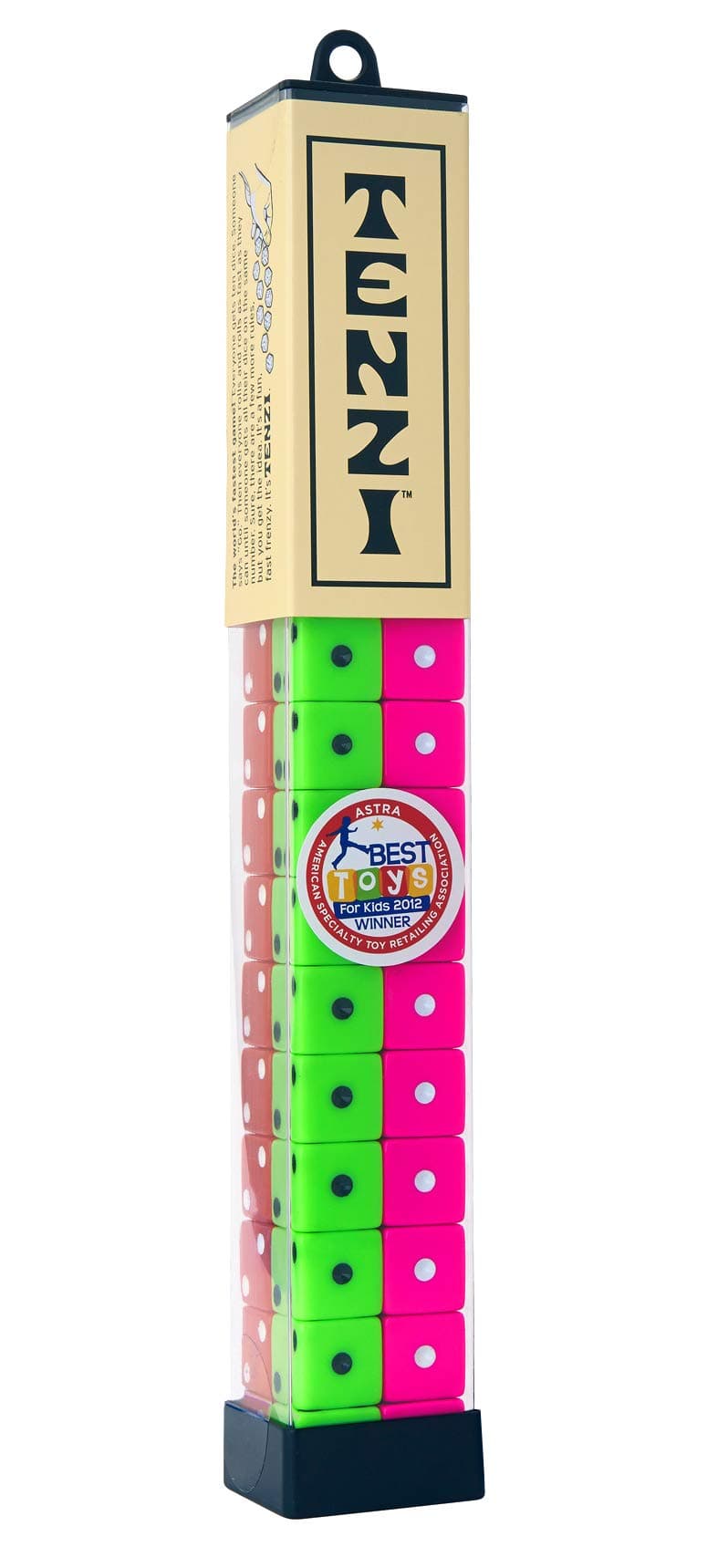 Dice Party Game - A Fun, Fast Frenzy for The Whole Family - 4 Sets of 10 Colored Dice with Storage Tube - Colors May Vary