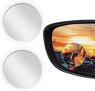 2Pcs Cars BlindSpot Mirrors Side Mirror Removable Adjustabe Angle Round Wide Angle Convex RearView Mirror Car Accessories Universal HD Glass for Suvs Auto Motorcycles RVs