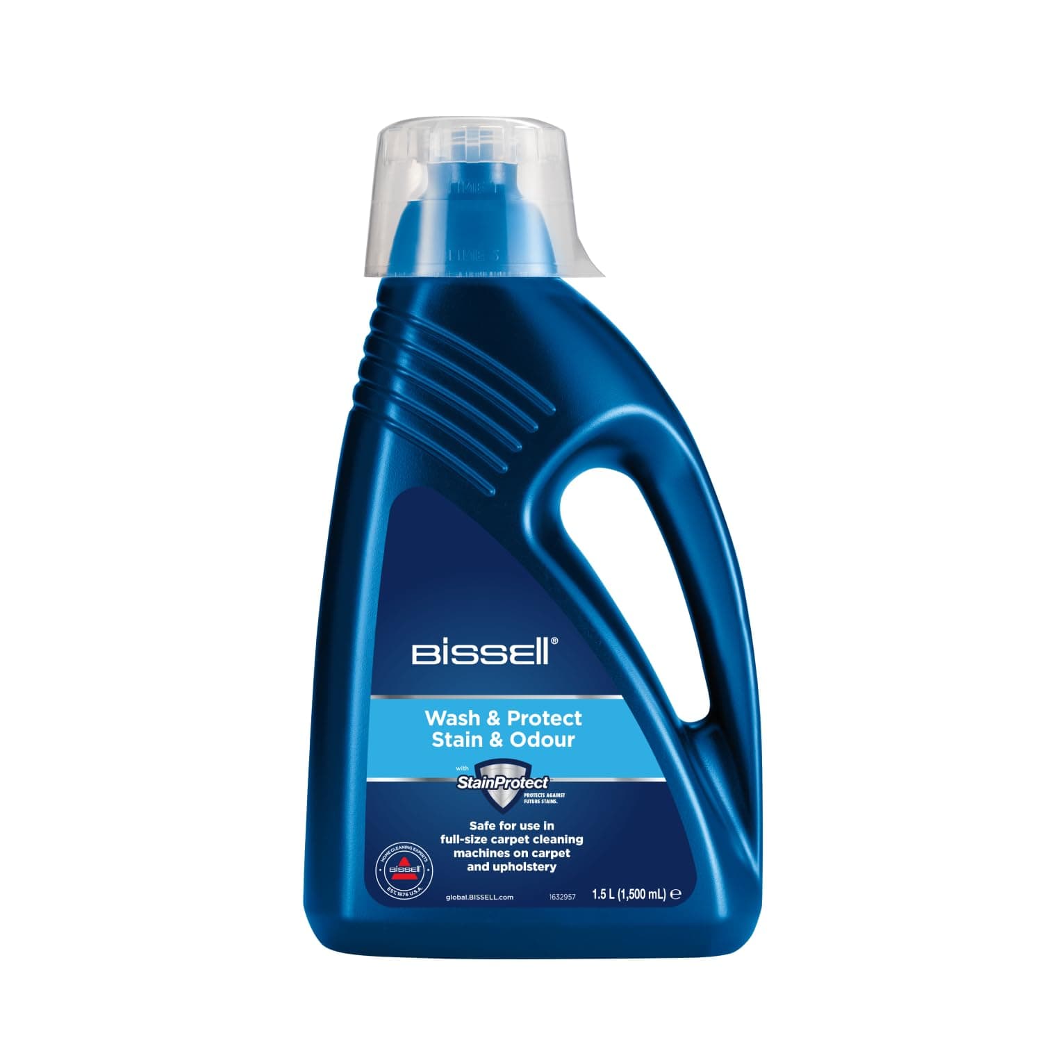 BISSELL Wash & Protect Stain and Odour with StainProtect, For BISSELL Upright Carpet Cleaners, 1.5L, Removes Tough Stains & Odours, 1086N