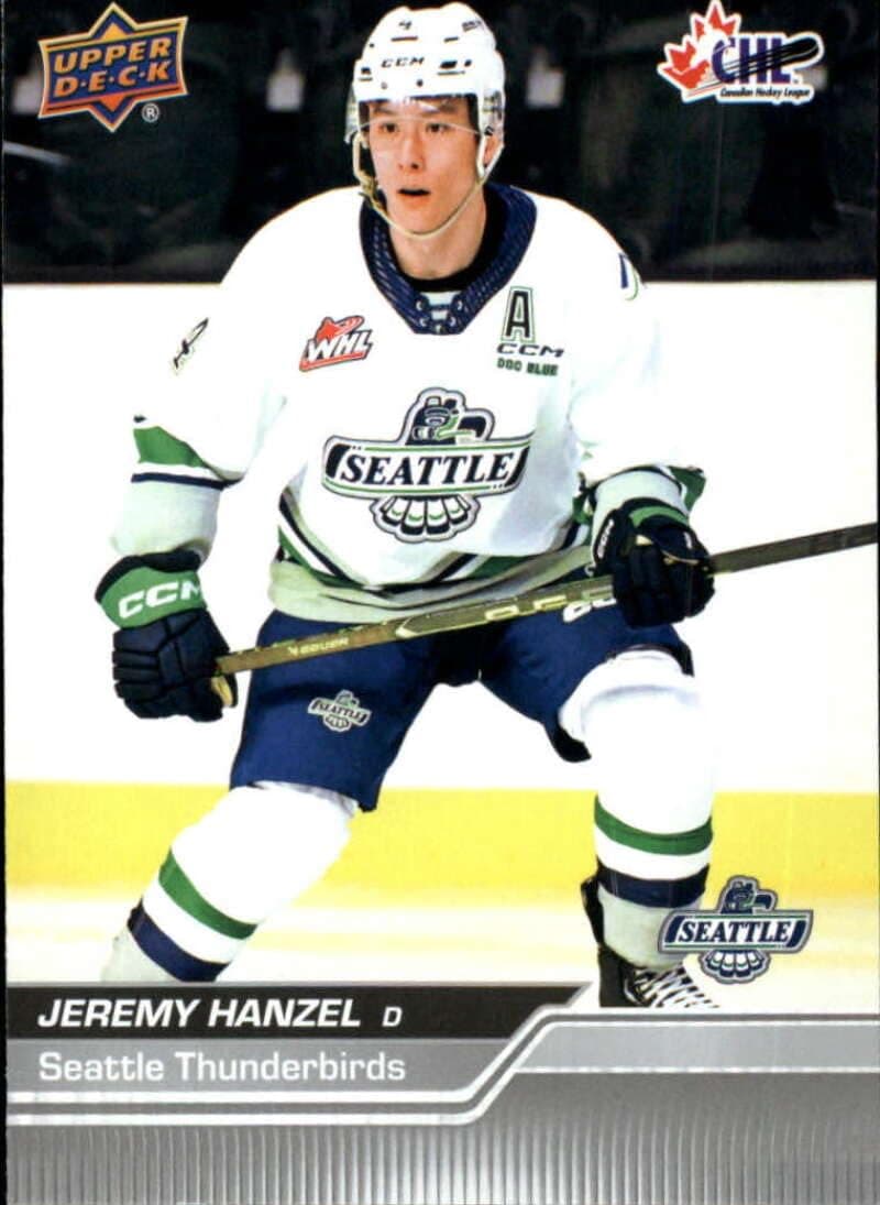 2023-24 Upper Deck CHL #113 Jeremy Hanzel Seattle Thunderbirds Official Canadian Hockey League Trading Card (Stock Photo Shown, Card in Near Mint to Mint Condition)
