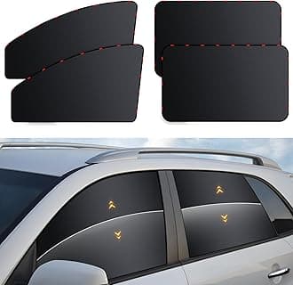 Car Window Shades - 4 Pack Car Window Covers Premium UV Blocking, Side Window Curtains Full Blackout for Privacy, Breastfeeding, Napping, Camping, and Travel, Universal Fit for Most Vehicles