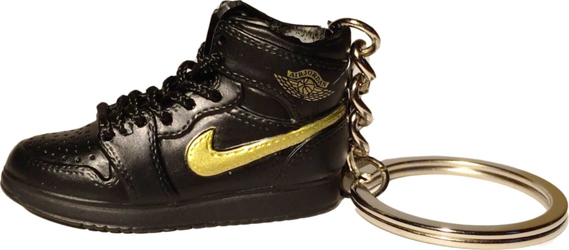 Nike Jordan 1 Black Gold "OG 1985" 3D Sneaker Keychain