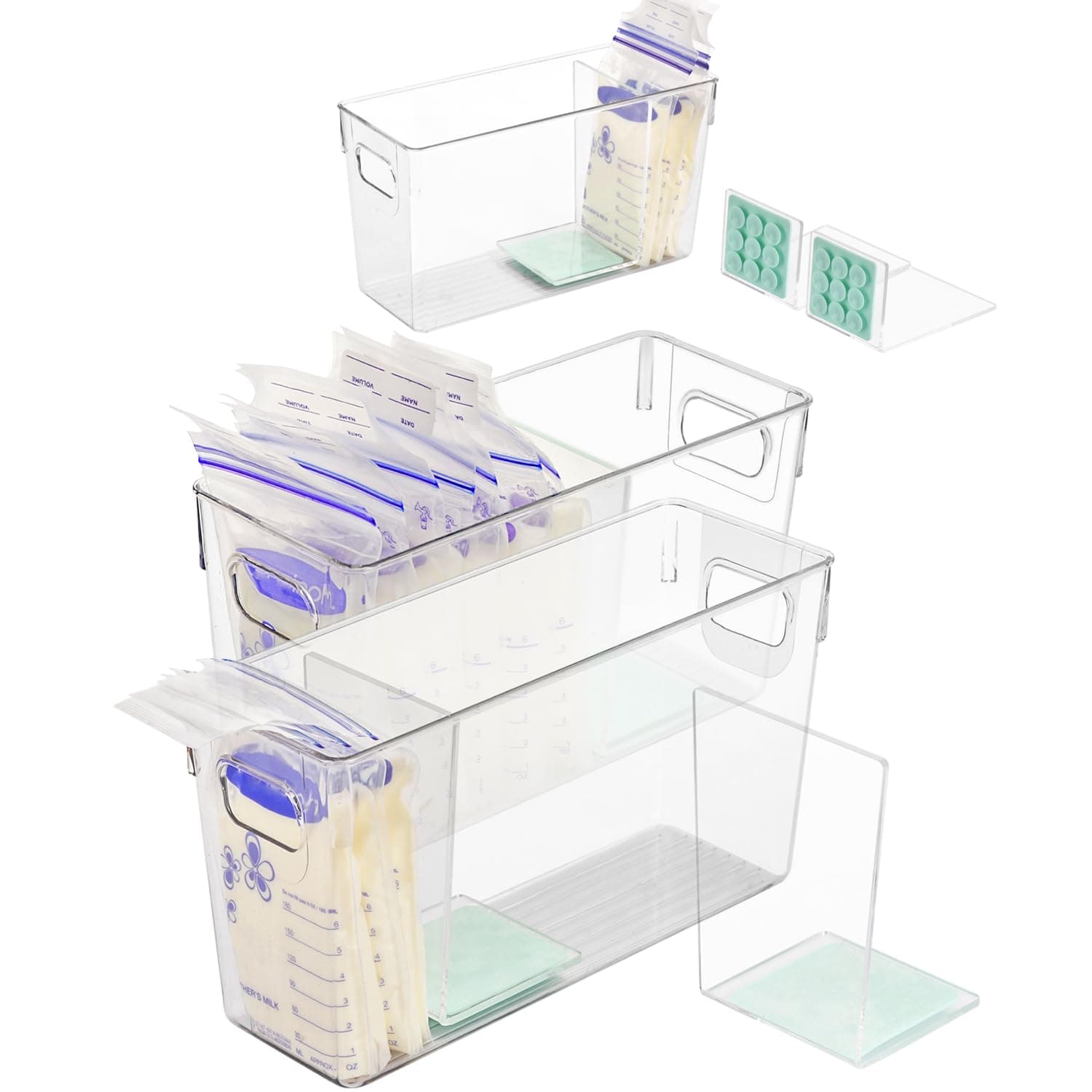 Ugotfeels Breastmilk Storage Container with L Shaped Separator Boards