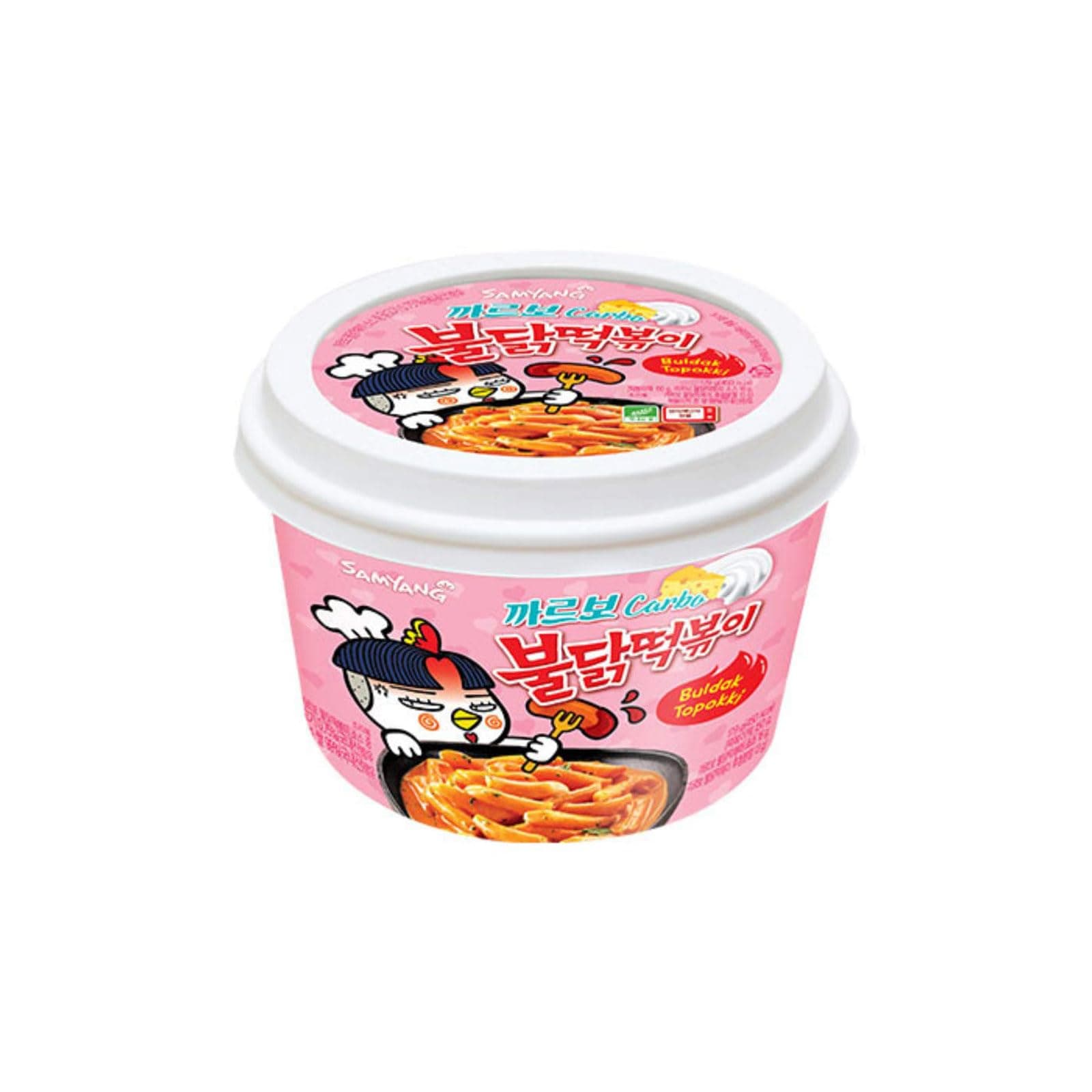 Carbo Buldak Tteokbokki Korean Rice Cake Instant 6.31 Oz