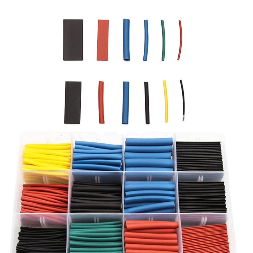 Heat Shrink Tubing-Length Heat Shrink KIT with 560 pcs 2:1 Heat Shrink Tube 5 Colors 12 Sizes,for Electrical Insulation, Wire Bundling, Colour Coding etc.