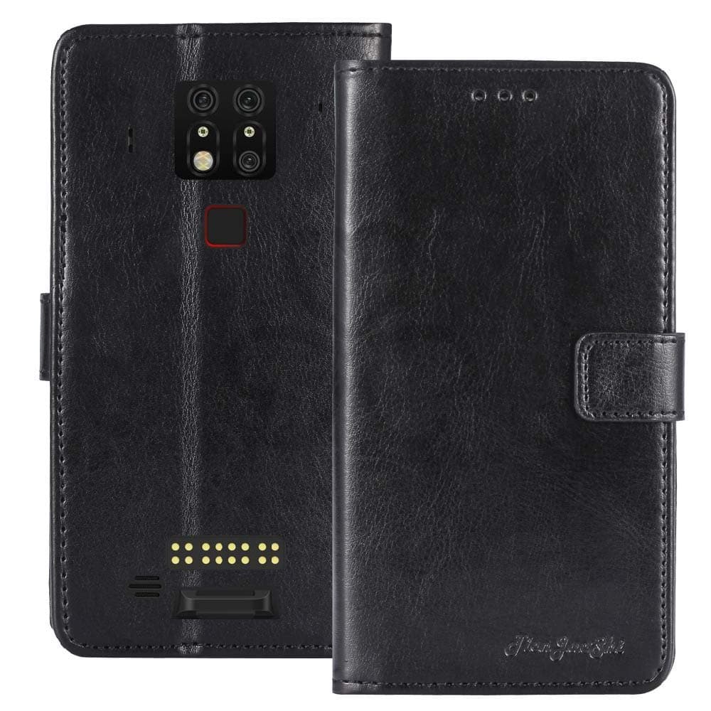 TienJueShi Black Book Stand Retro Flip Leather Protector Phone TPU Silicone Case For Oukitel WP7 6.53 inch Gel Cover Etui Wallet
