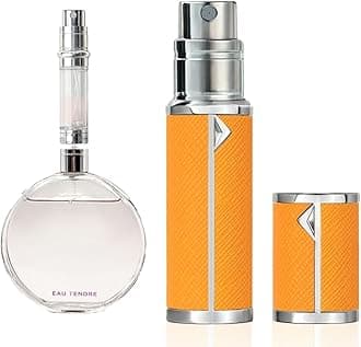 muilsae AB00YL 5ml Leather Perfume Atomiser Refillable, Bottom Fill Perfume Bottle, Portable and Leak-proof Suitable for Women and Men (AB00YL 5ml)