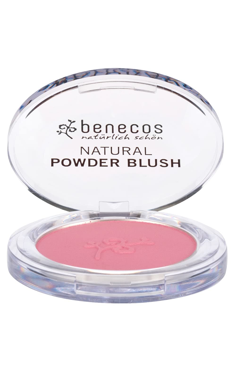 Benecos Powder Blush - Pink Blush for Natural Glow - All Skin Types, Organic Makeup (Mallow Rose)