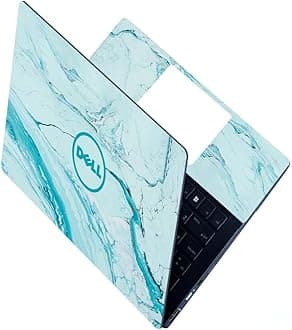 Full Laptop Skin Stickers HD Quality Sticker for Laptops Upto 15.6" (Dustproof|Waterproof|Scratchproof|Reusable) - AY Sky MRBL FL