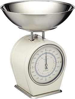Living Nostalgia Mechanical Kitchen Scales, 4 kg (8 lbs) - Antique Cream