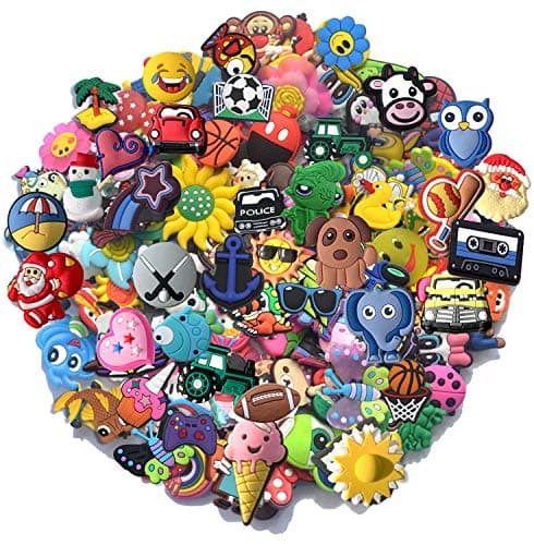 30,50,100pcs Random PVC Different Shoe Charms For Shoe Decoration Wristband Bracelet Party Gifts