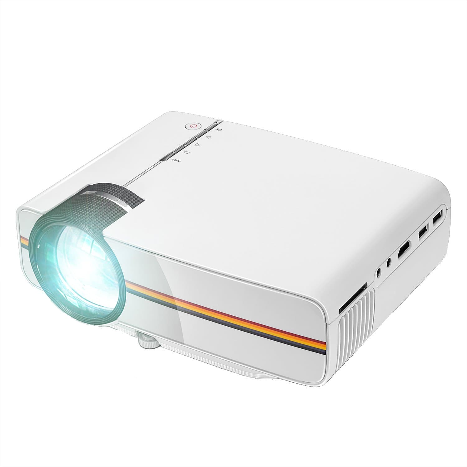 Video Projector, Yisale HD 1080p 1000 Lumens HDMI Portable Mini LED Projector for Home Cinema Theater Entertainment Meetings Media Player Gaming Outdoor Activities with AV/VGA/USB/SD/Micro USB