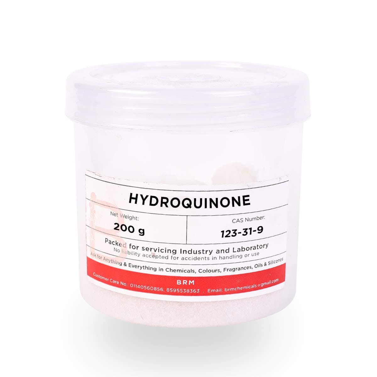 BRM Chemicals Hydroquinone - 200 Grams For Serum Making, Beauty Formulations, Cosmetic Making & DIY Personal Care For Face, Hair, Skin & Body