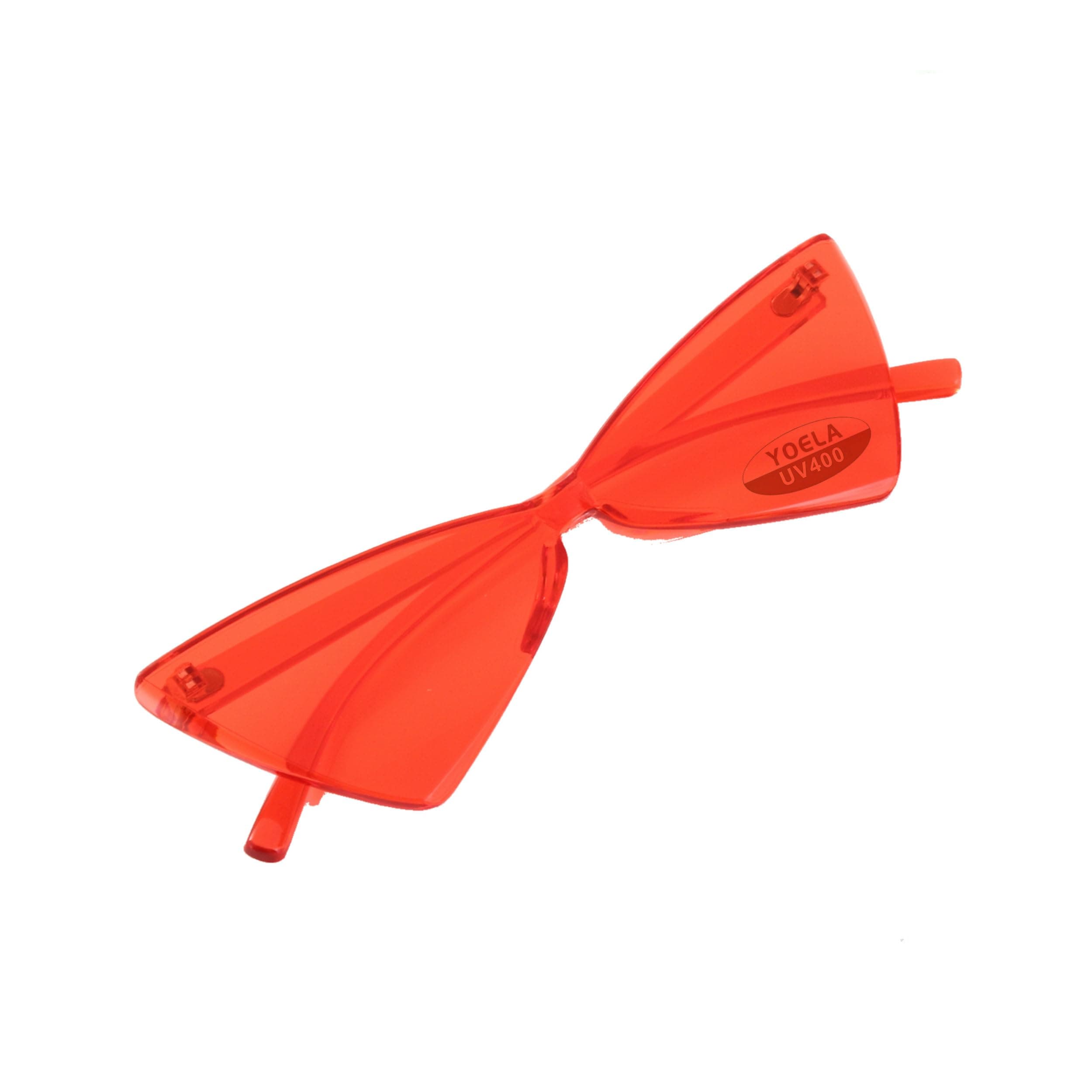 OLIN Triangle Thick Rimless Sunglasses One Piece Colored Transparent glasses For Women and Men