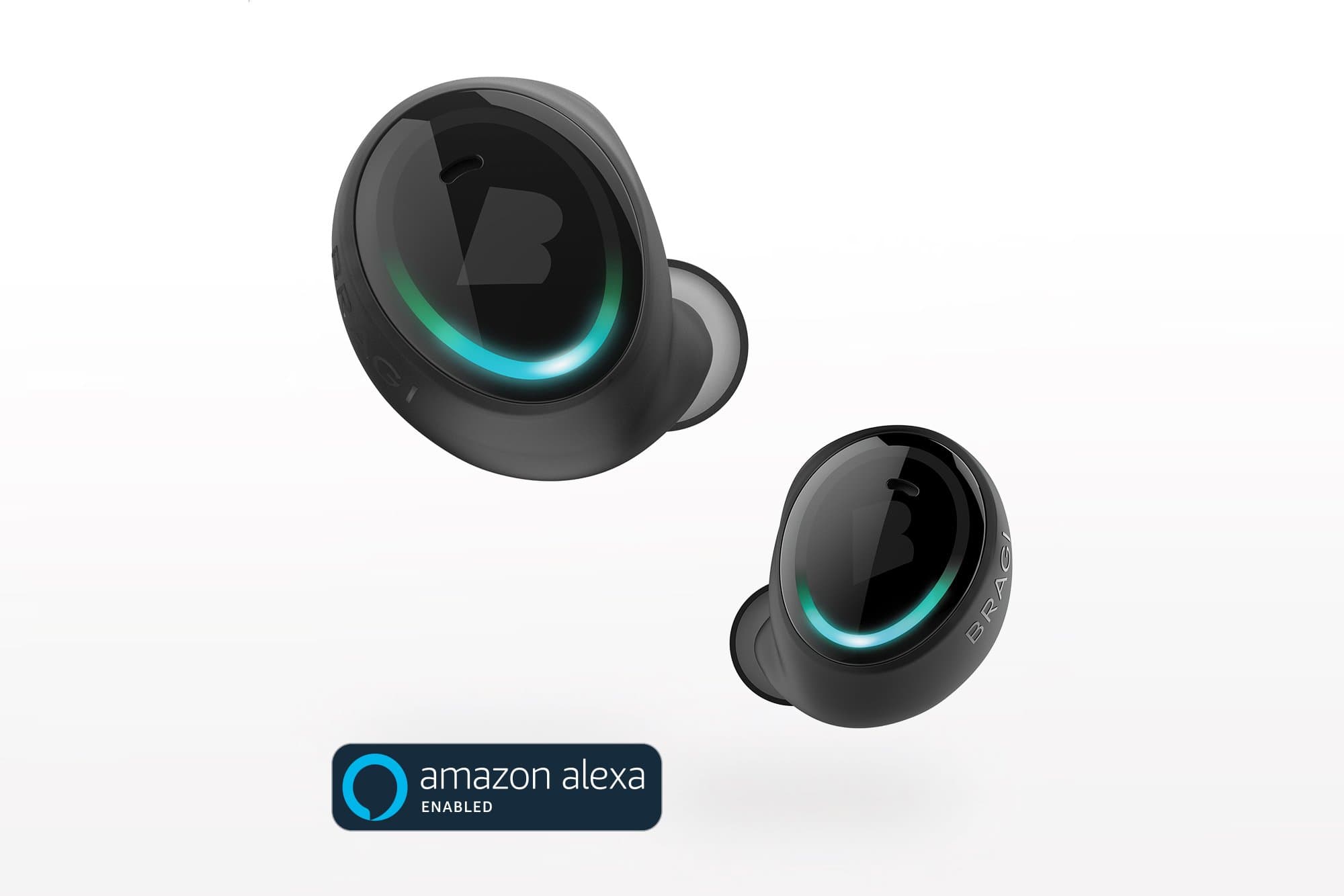 Bragi The Dash Pro, Wireless Bluetooth Noise Reduction Cancellation Headphones with Amazon Alexa Black B1002 – 01