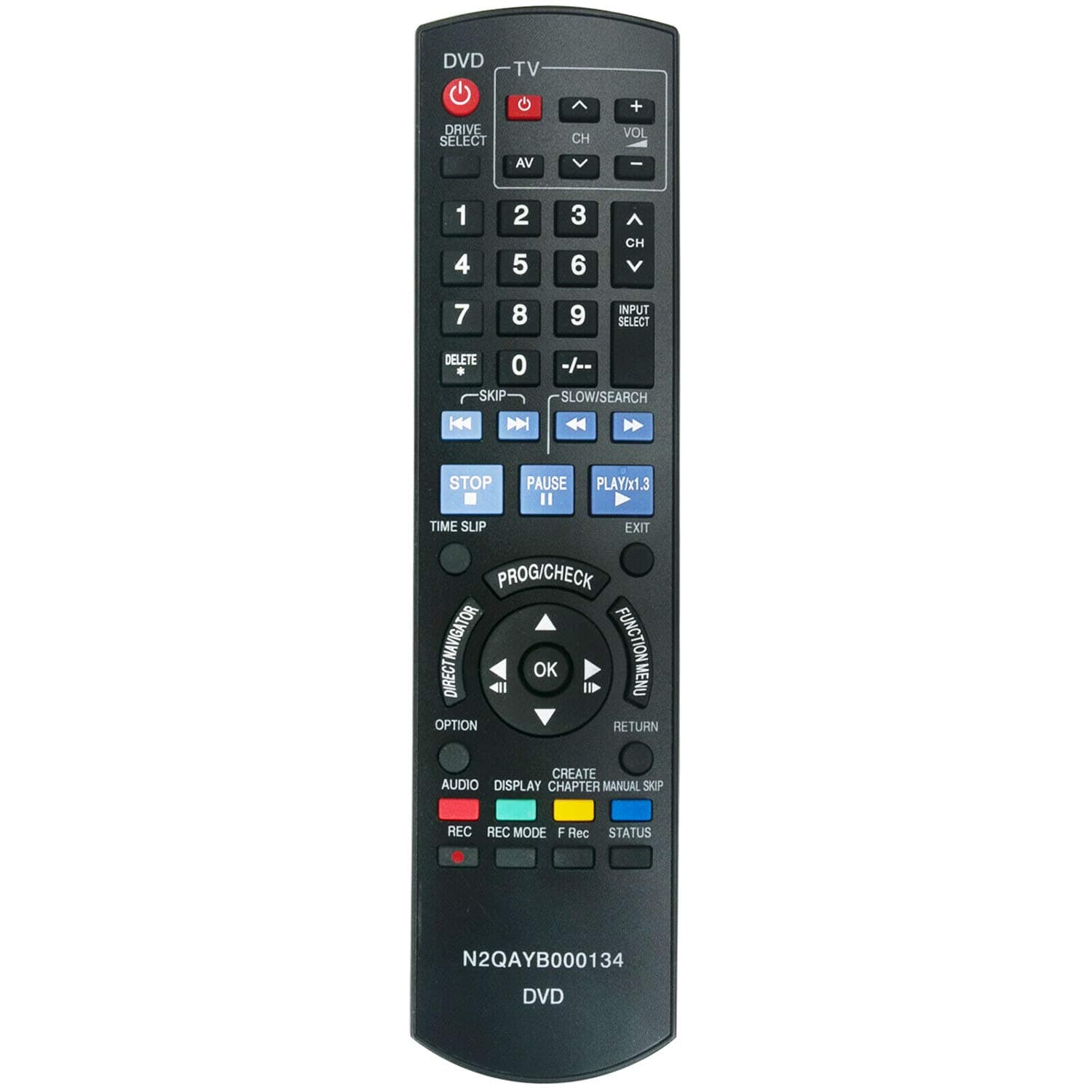 New N2QAYB000134 Remote Control fit for Panasonic DVD Recorder DMR-EX77 DMR-EX87 DMR-EH57 DMR-EH67 DMR-EH68 DMR-EH58 DMREH57 DMREH67 DMREH68 DMREH58 Without G-Code Key