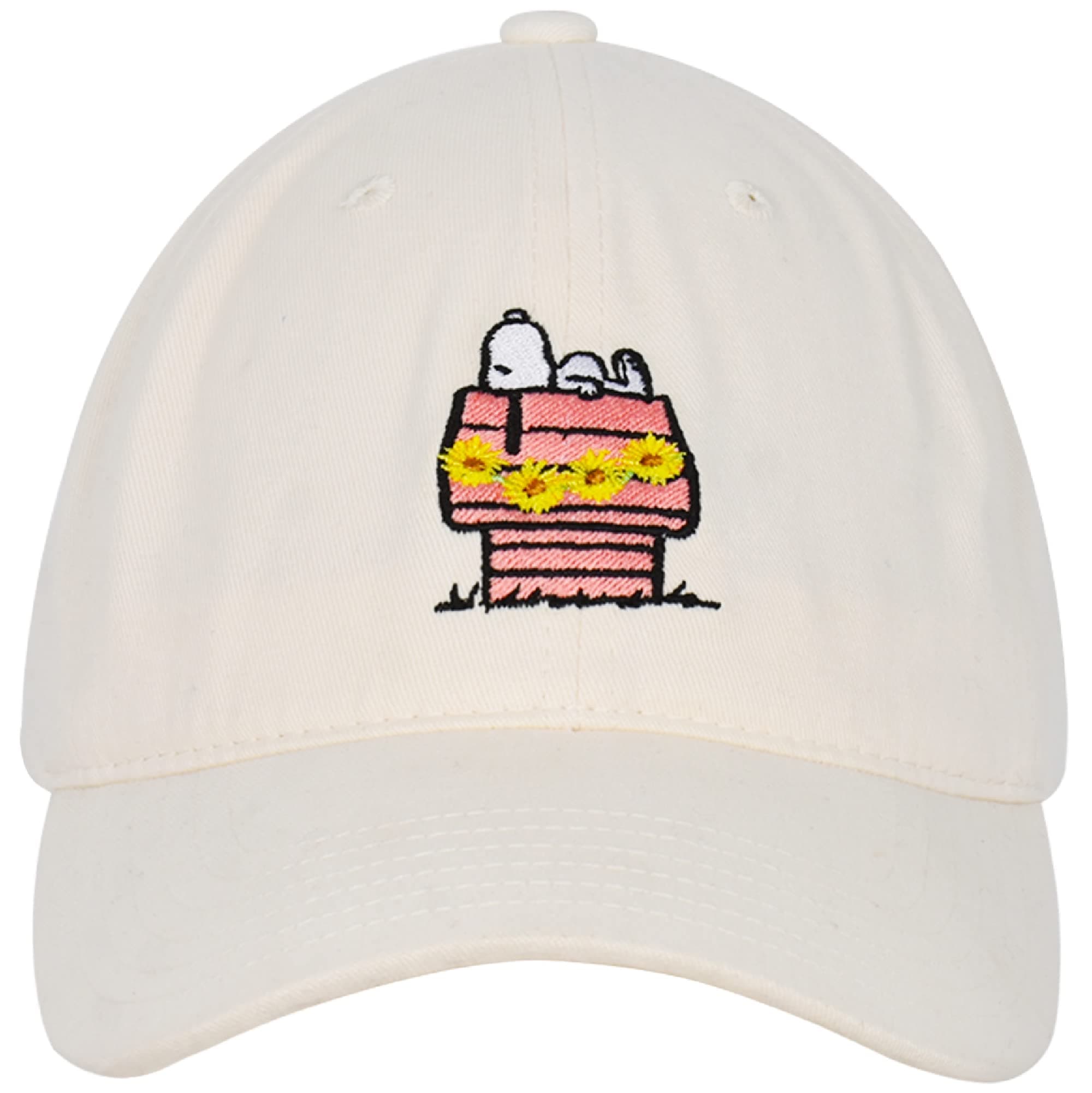 Concept OnePeanuts Snoopy Dad Hat, Adult Adjustable Baseball Cap with Curved Brim
