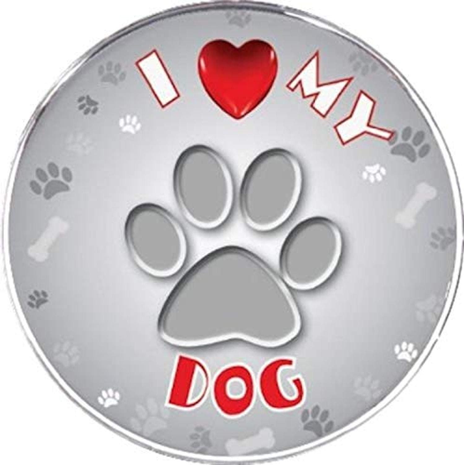 I Love My Dog Reflective Decal