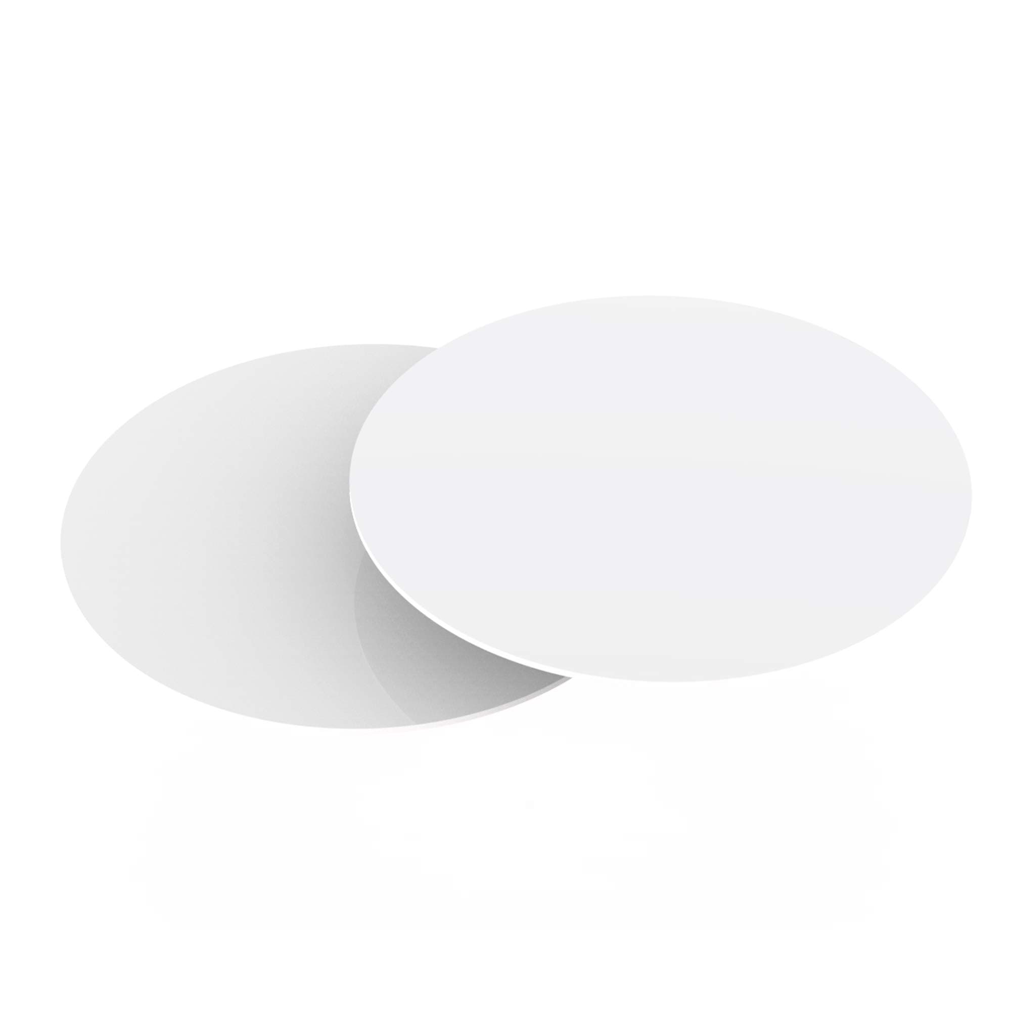 8 Inch Reusable Cake Board Base White Glossy Acrylic Round Disk Set of 2-1/8 or 0.12 inch Thickness for Cake Serving and Enhanced Presentation
