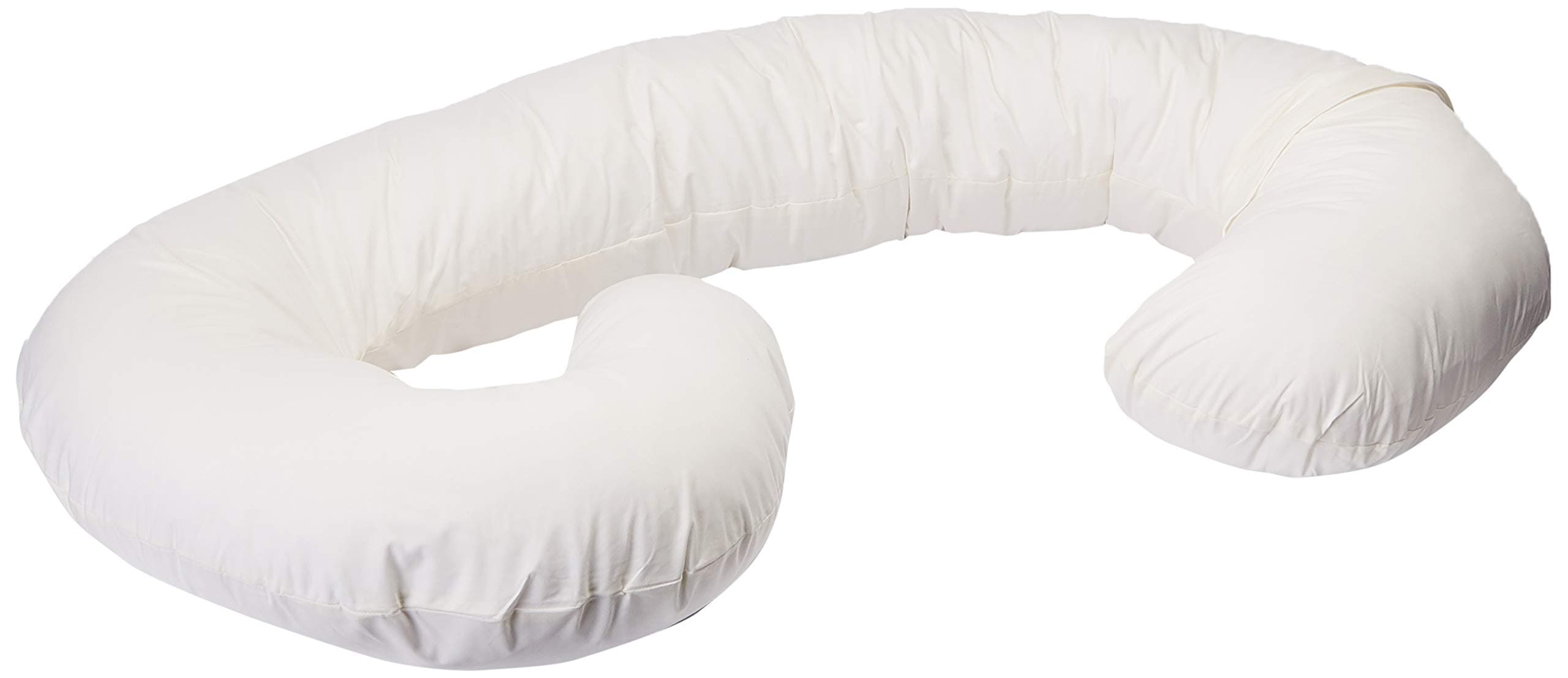 Leachco Snoogle Original Maternity/Pregnancy Total Body Pillow, Ivory 60 Inch