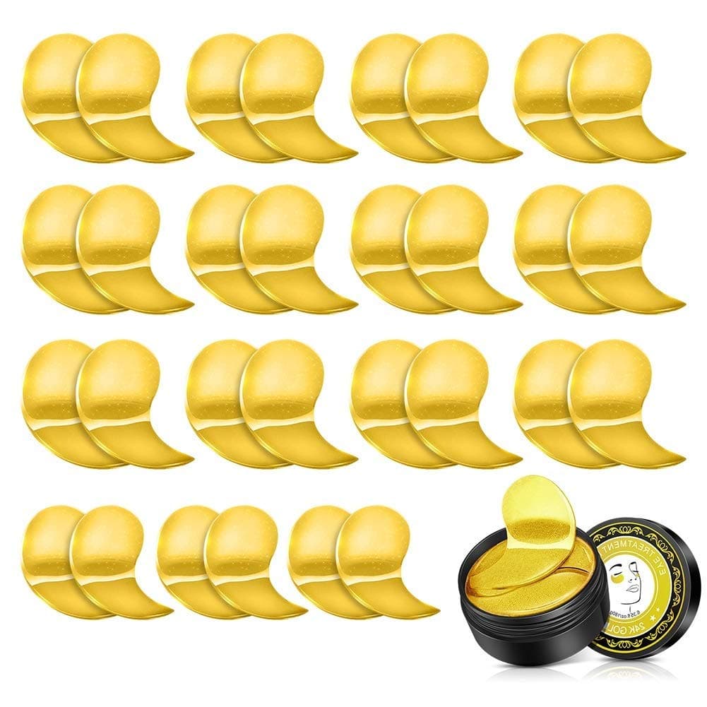 Collagen Under Eye Gel Patches Reduces Wrinkles£¬Anti-Aging and Lightens Dark Circles Under Eyes£¬24K Gold Snail Repair Intensive Under Eye Treatment Mask£¬30 Pairs